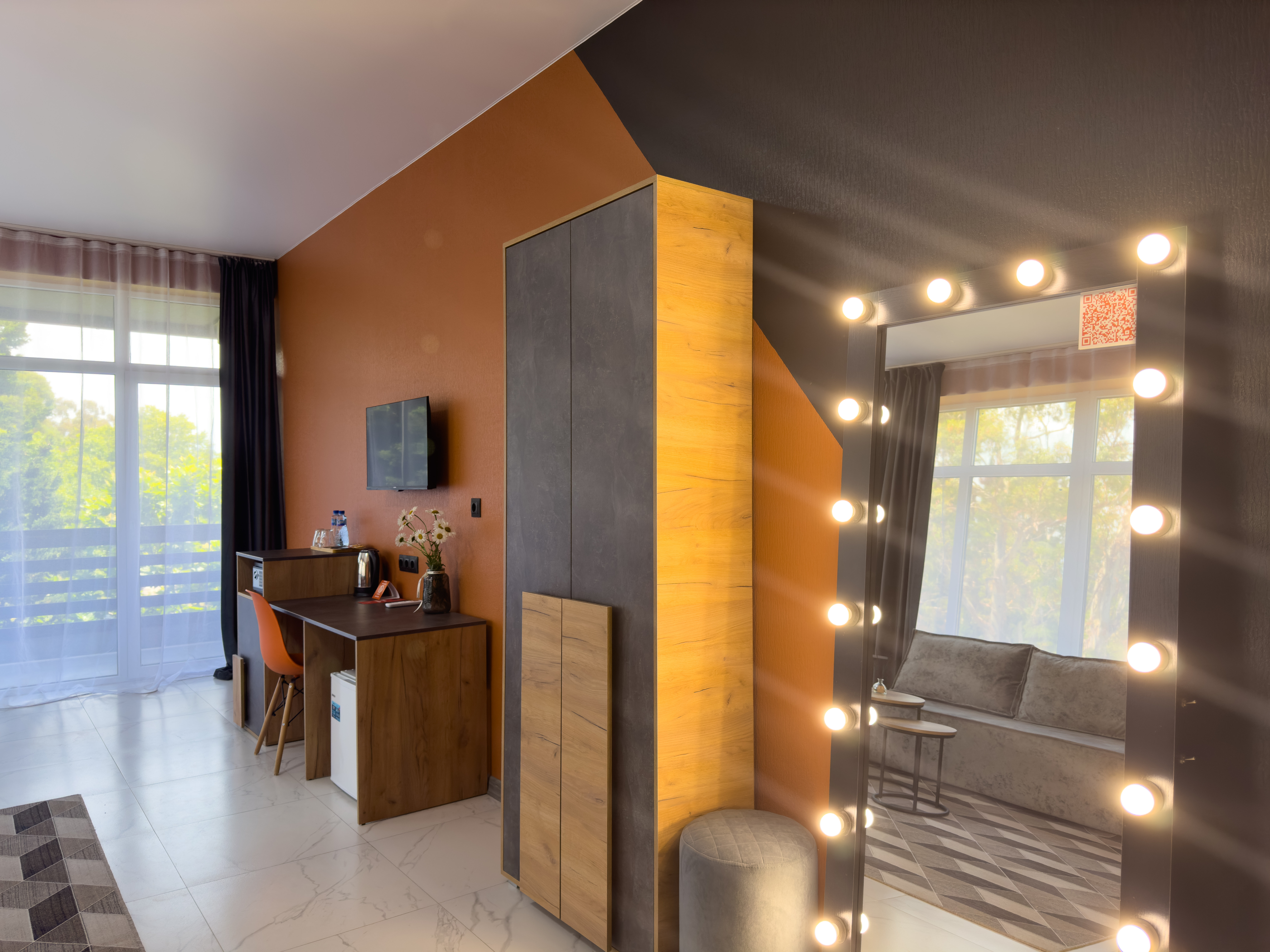 Двухместный номер с 1 кроватью и балконом