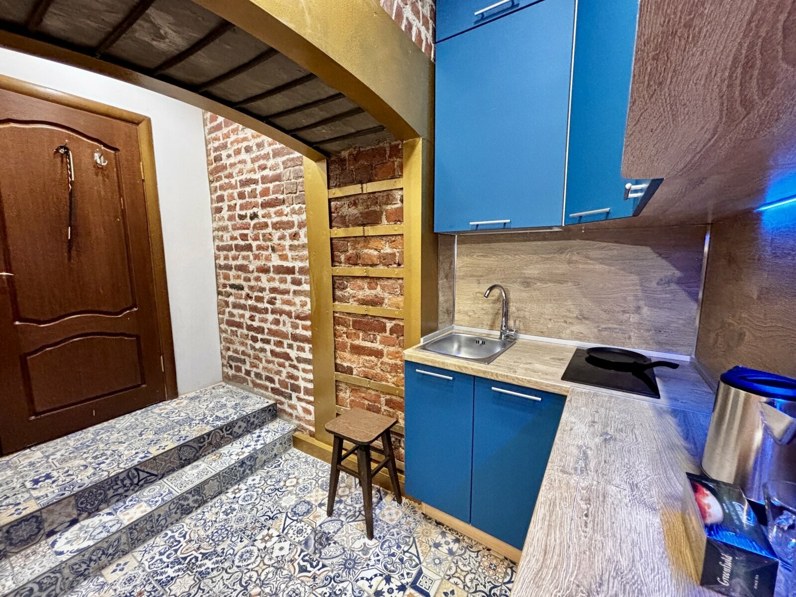 Одноместный номер с кухней (душ за пределами номера)