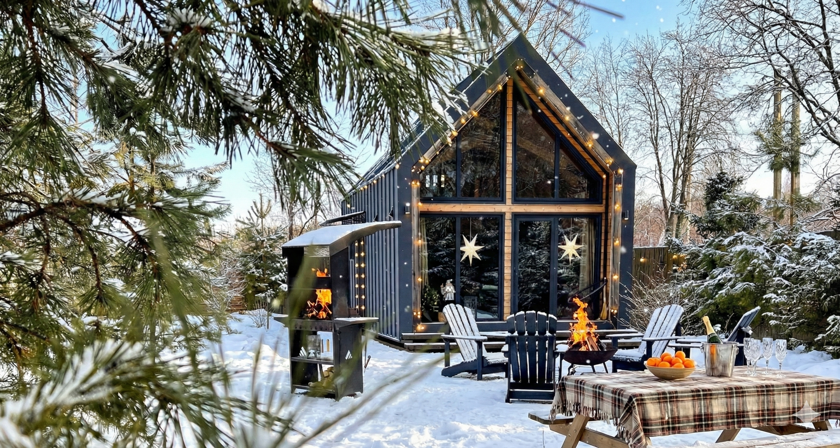 Коттедж с видом на лес