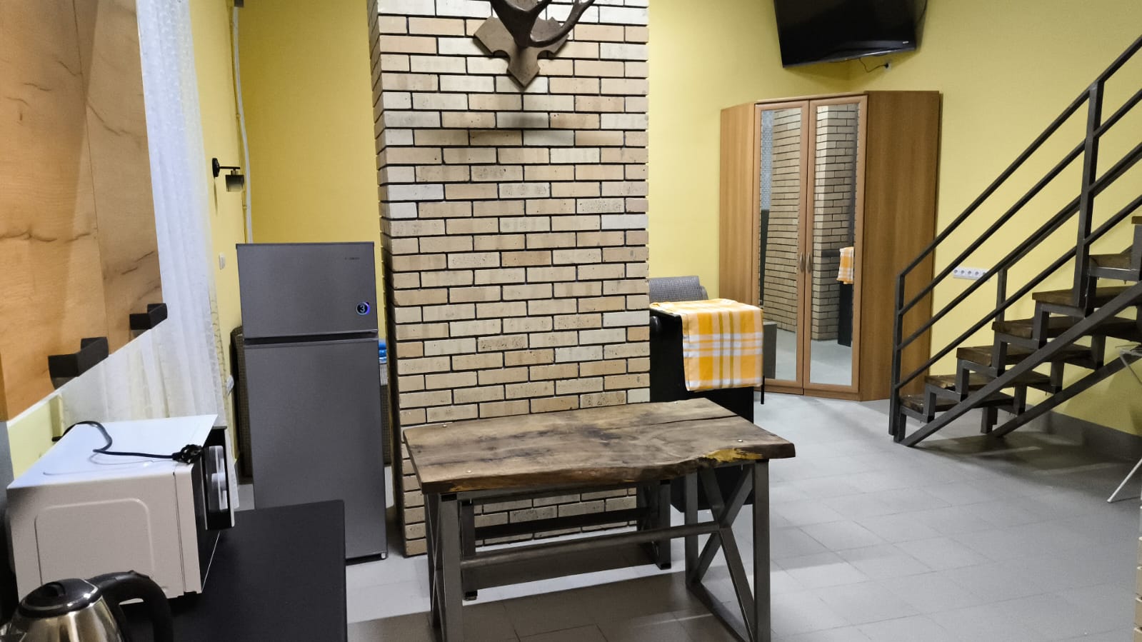 Duplex (двухуровневый) с камином и ванной