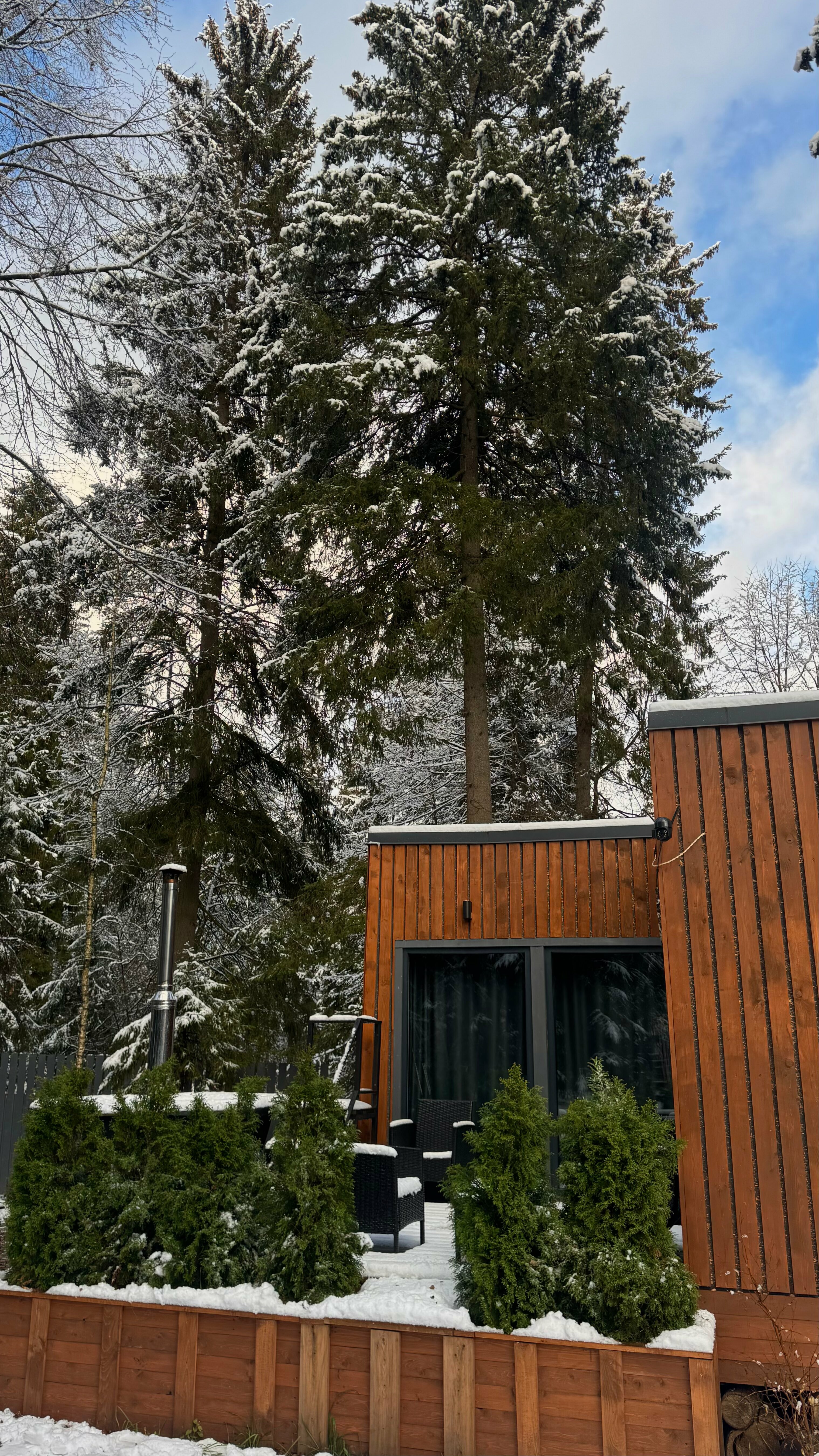 Домик на двоих с банным чаном на террасе