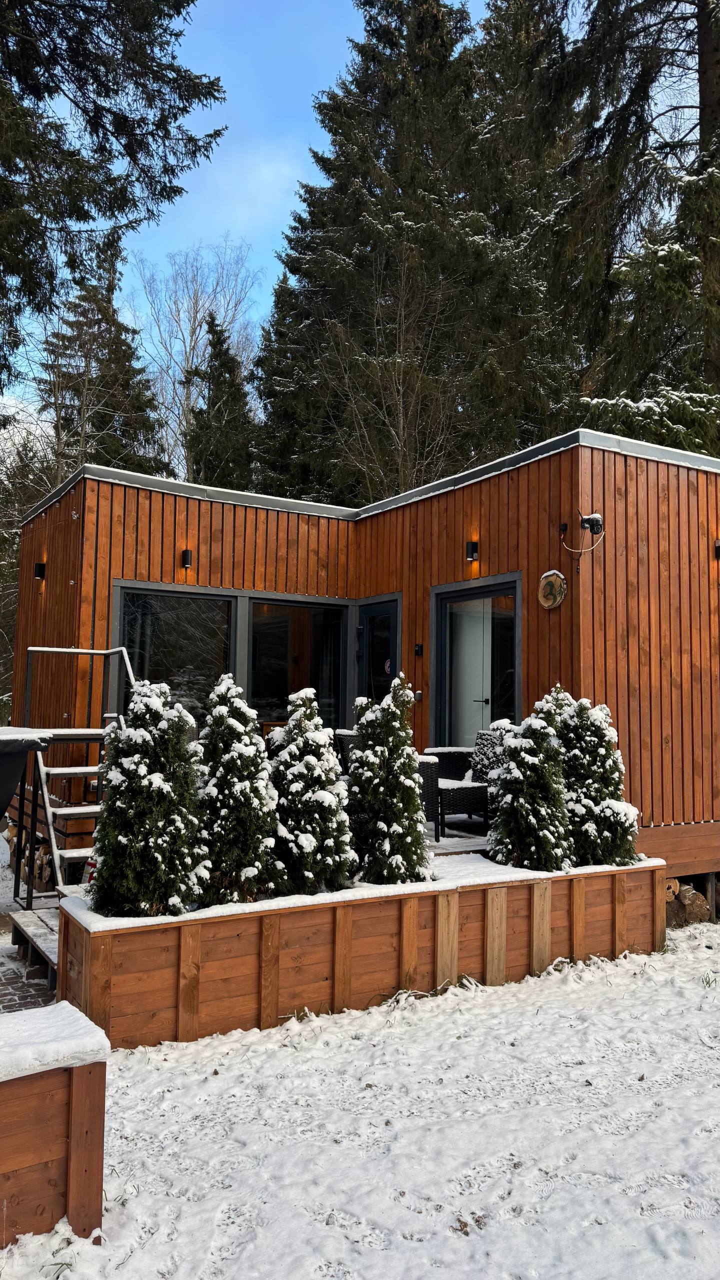 Домик на двоих с банным чаном на террасе