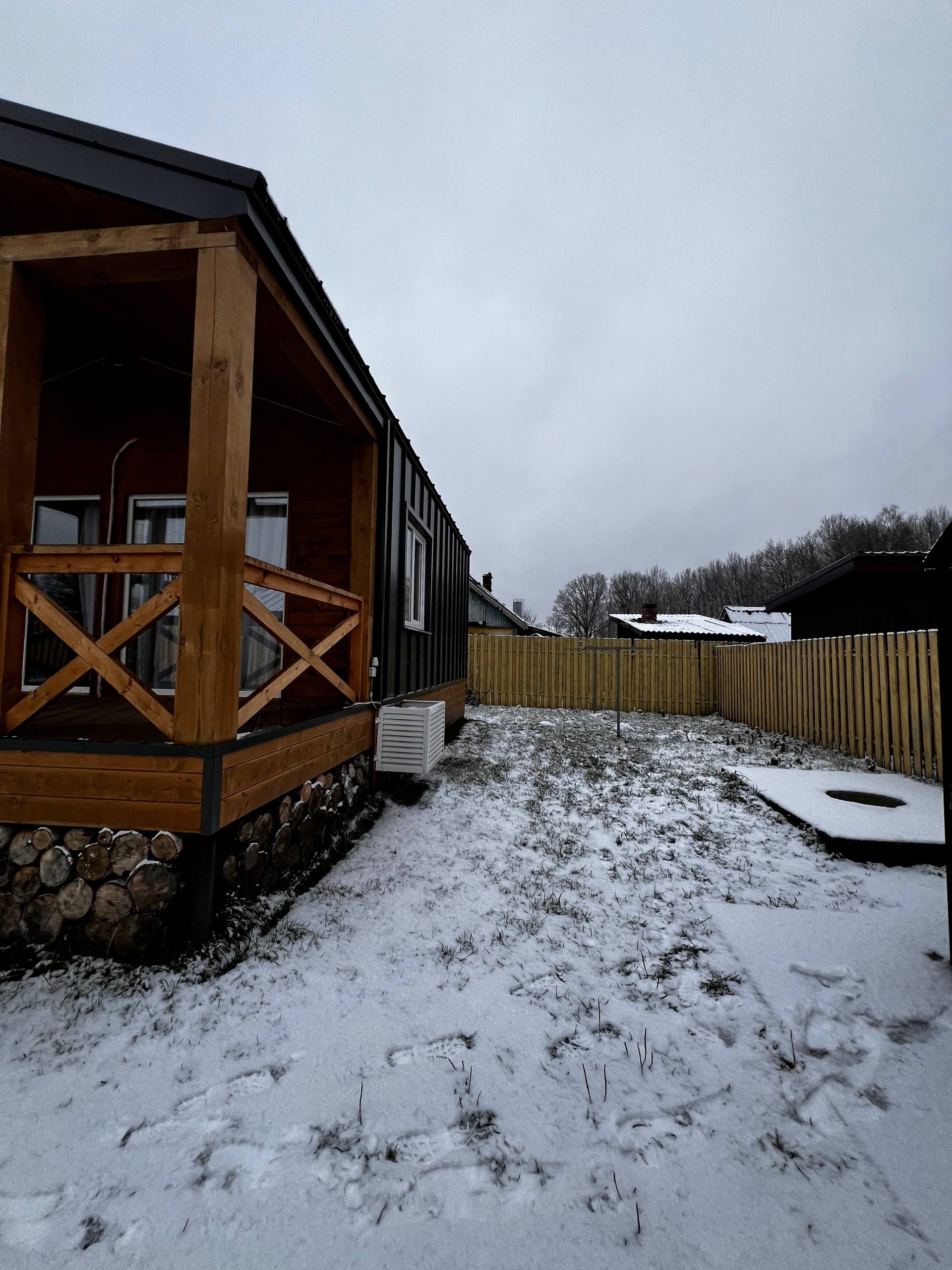 Панорамный дом с баней на дровах и сибирским чаном (стоимость указана за дом)