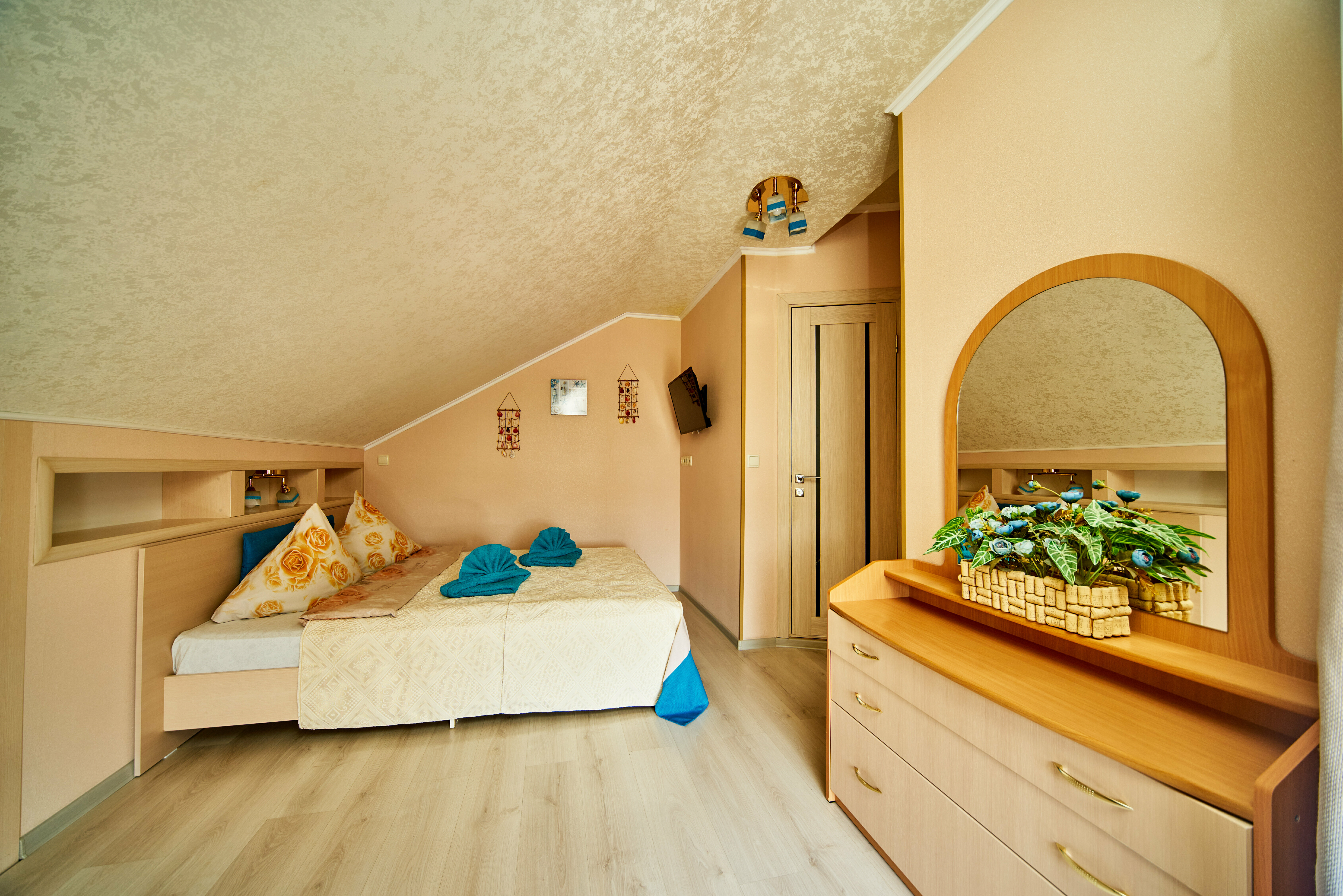 Двухместный номер с 1 кроватью и балконом, вид на море