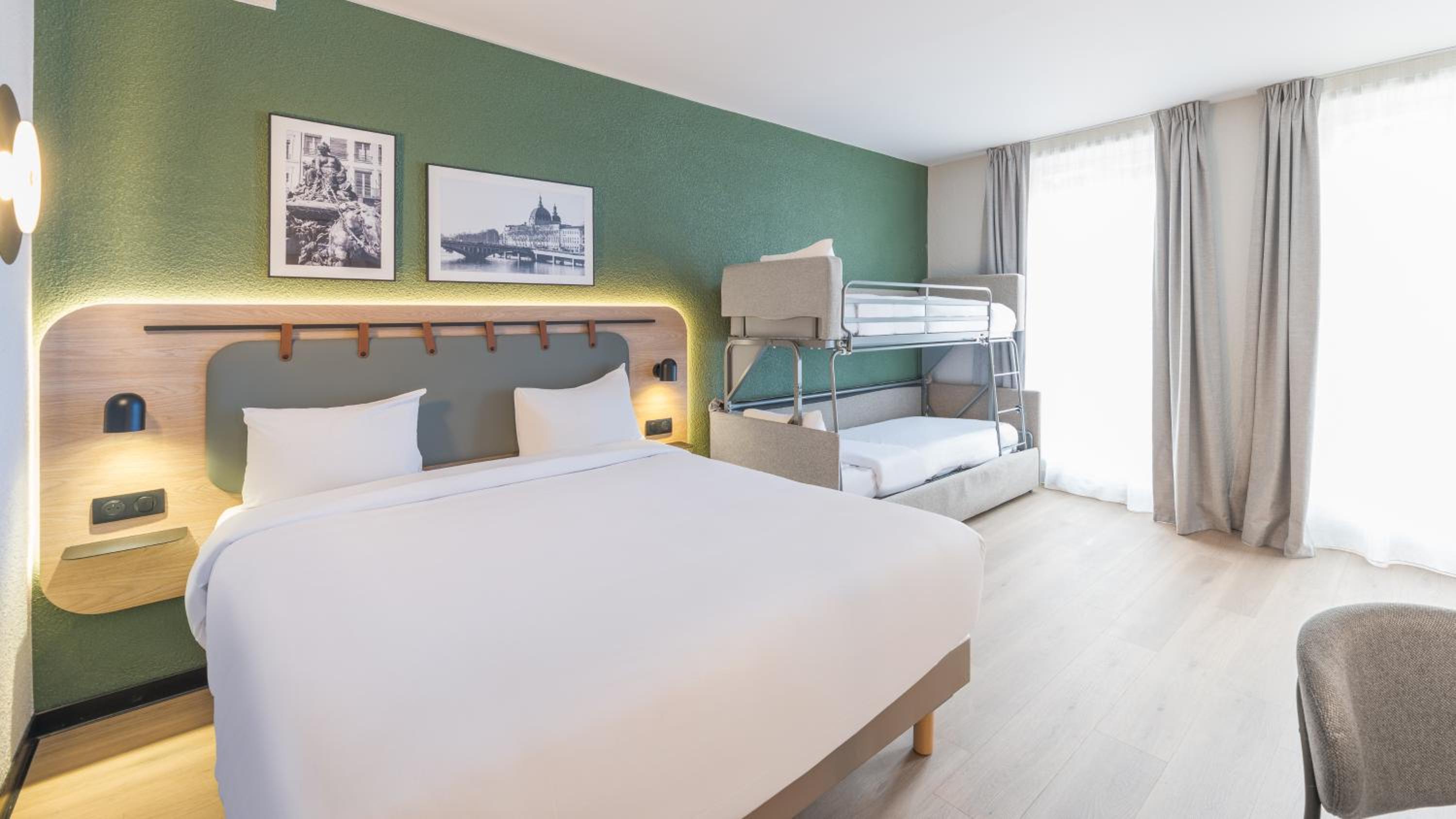 Standard Queen Room with One Sofa Bunk Bed