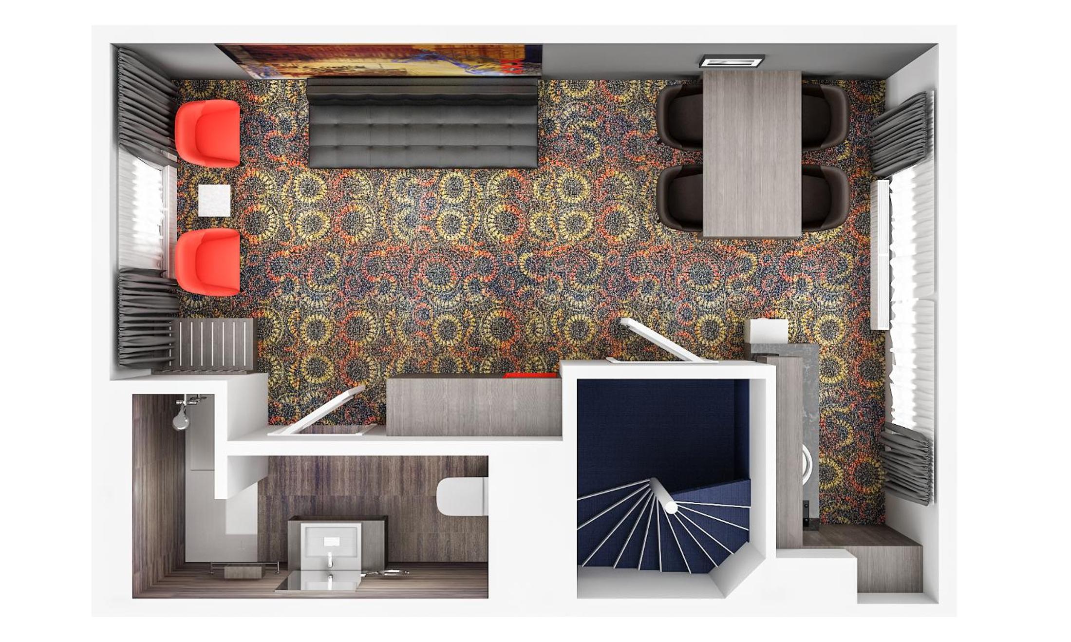 Studio 1 Double Bed 1 Twin Bed