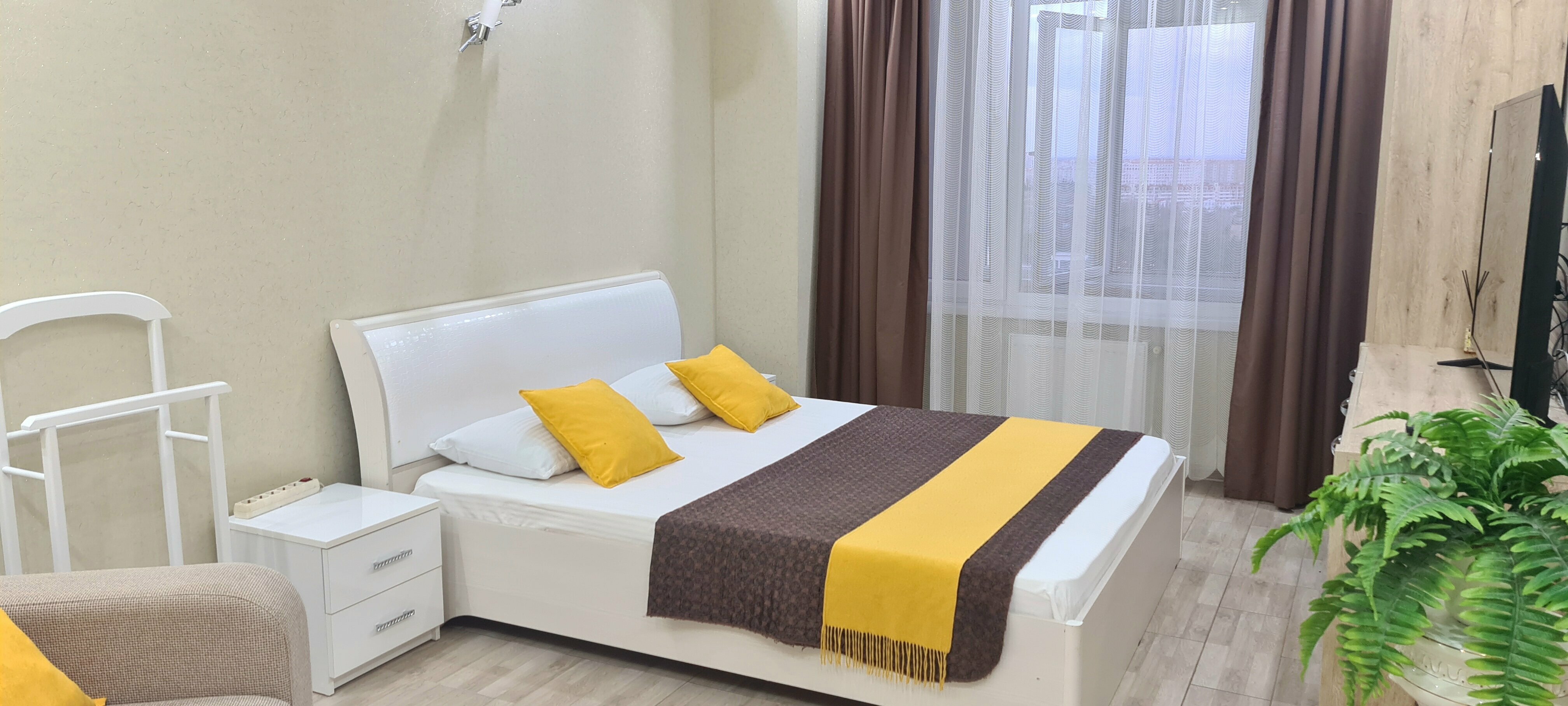 Апартаменты  с кухней с балконом с видом на море и Парк Победы