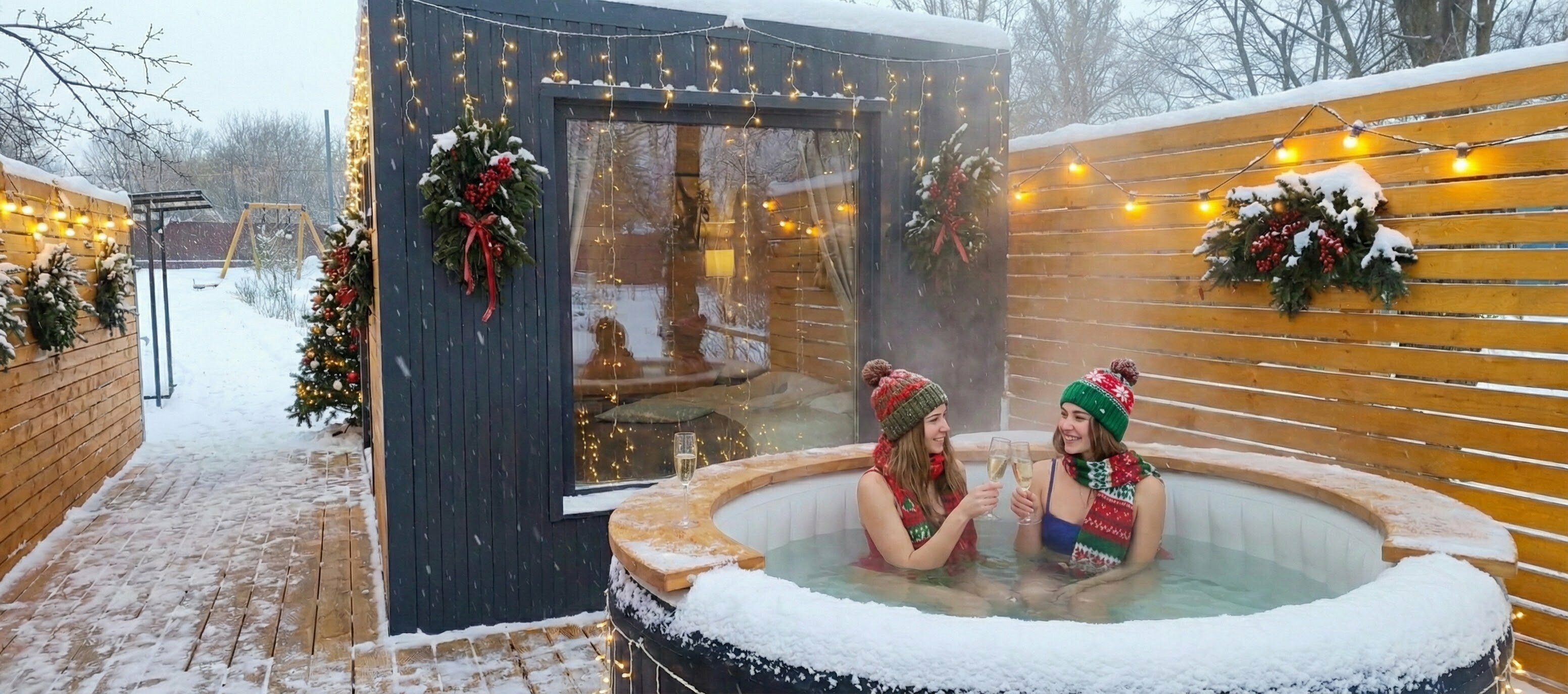 Дом для двоих с джакузи и проектором