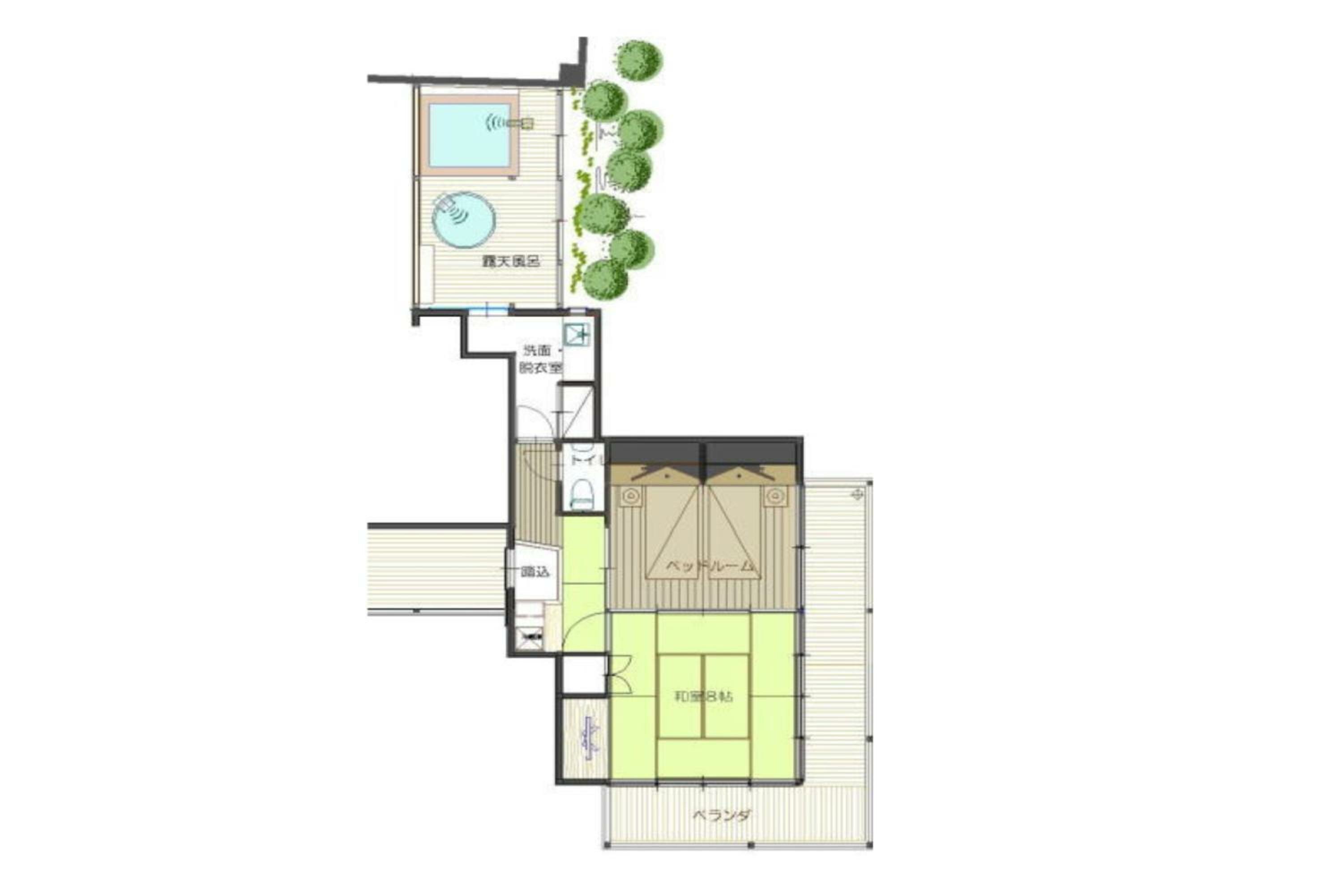 Villa with Open-Air Bath - Garden View