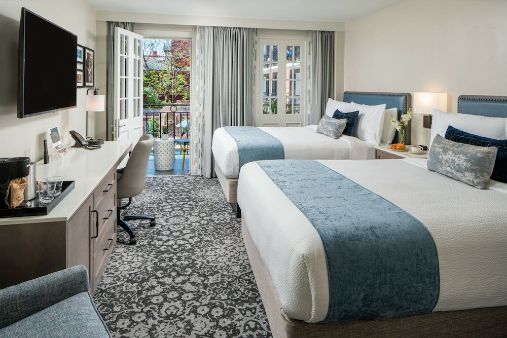 Deluxe Guest Room, Toulose Street View, 2 Queen Beds, Balcony
