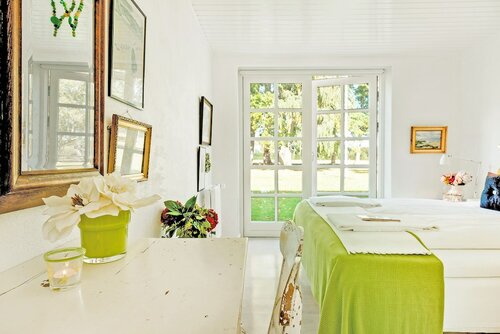 Двухместный номер с 1 двуспальной кроватью (Det grønne dobbeltværelse) в Bed and Breakfast Åløkke