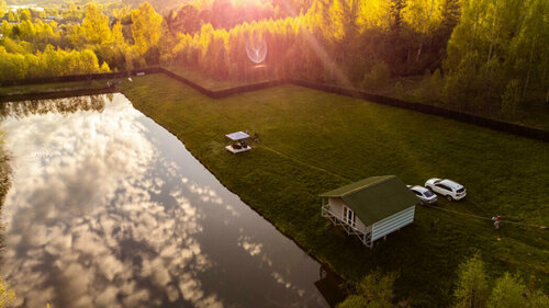 Номер-студия с видом на озеро в Запруднево