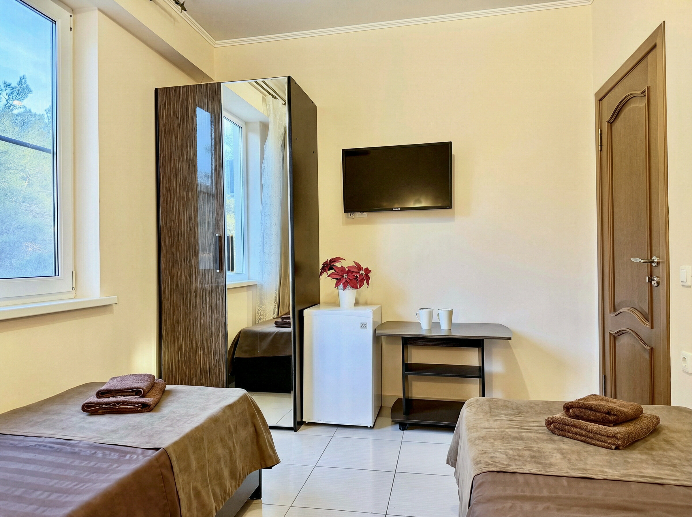 Стандартный двухместный номер с 2 отдельными кроватями, вид на сад