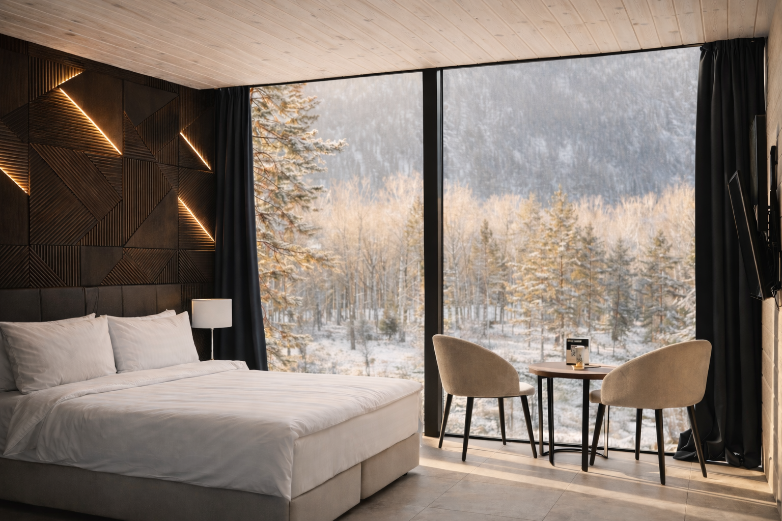 Вилла с панорамными окнами