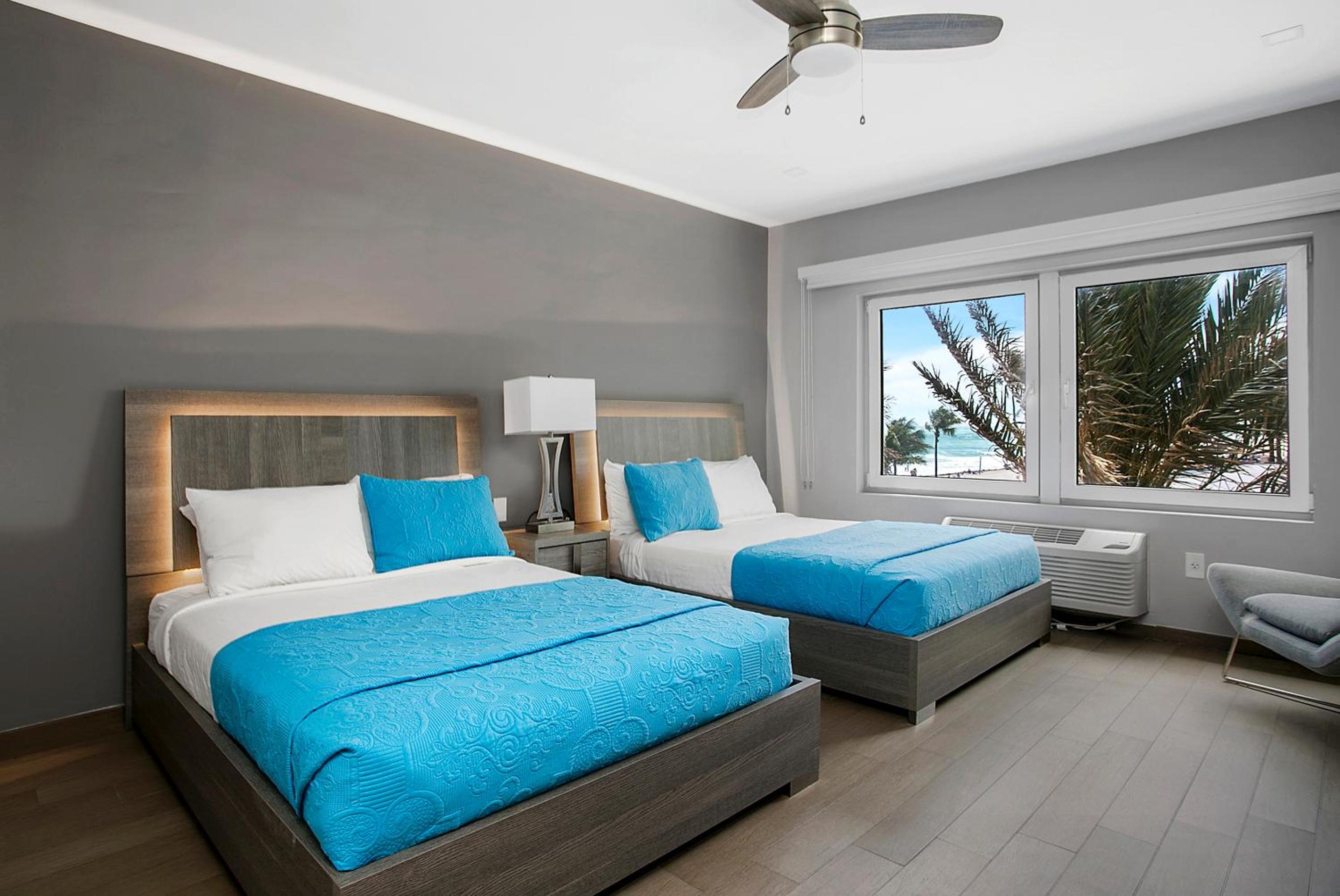 Partial Ocean View Room with Two Double Beds