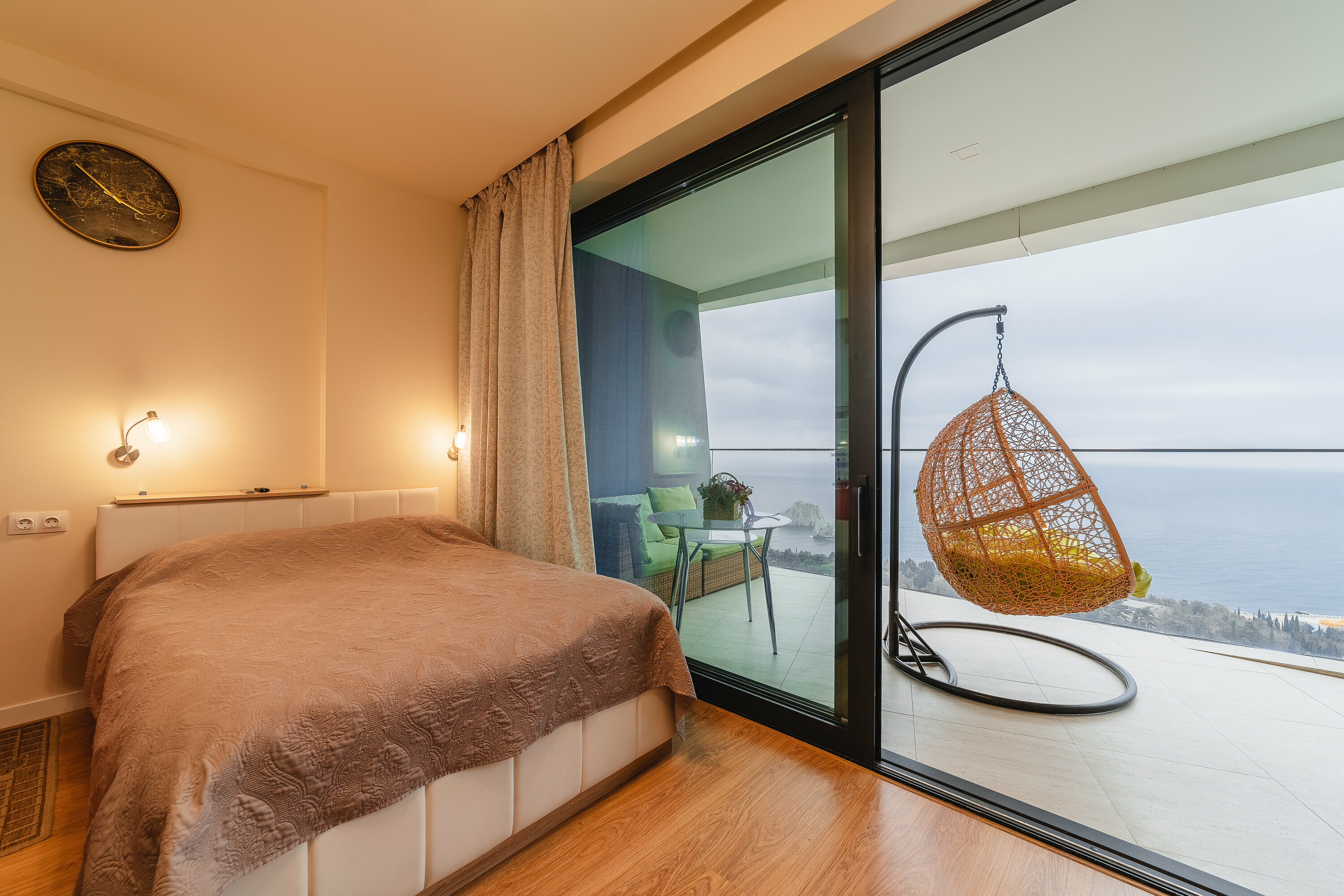 Двухместный номер с 1 кроватью и балконом, вид на море