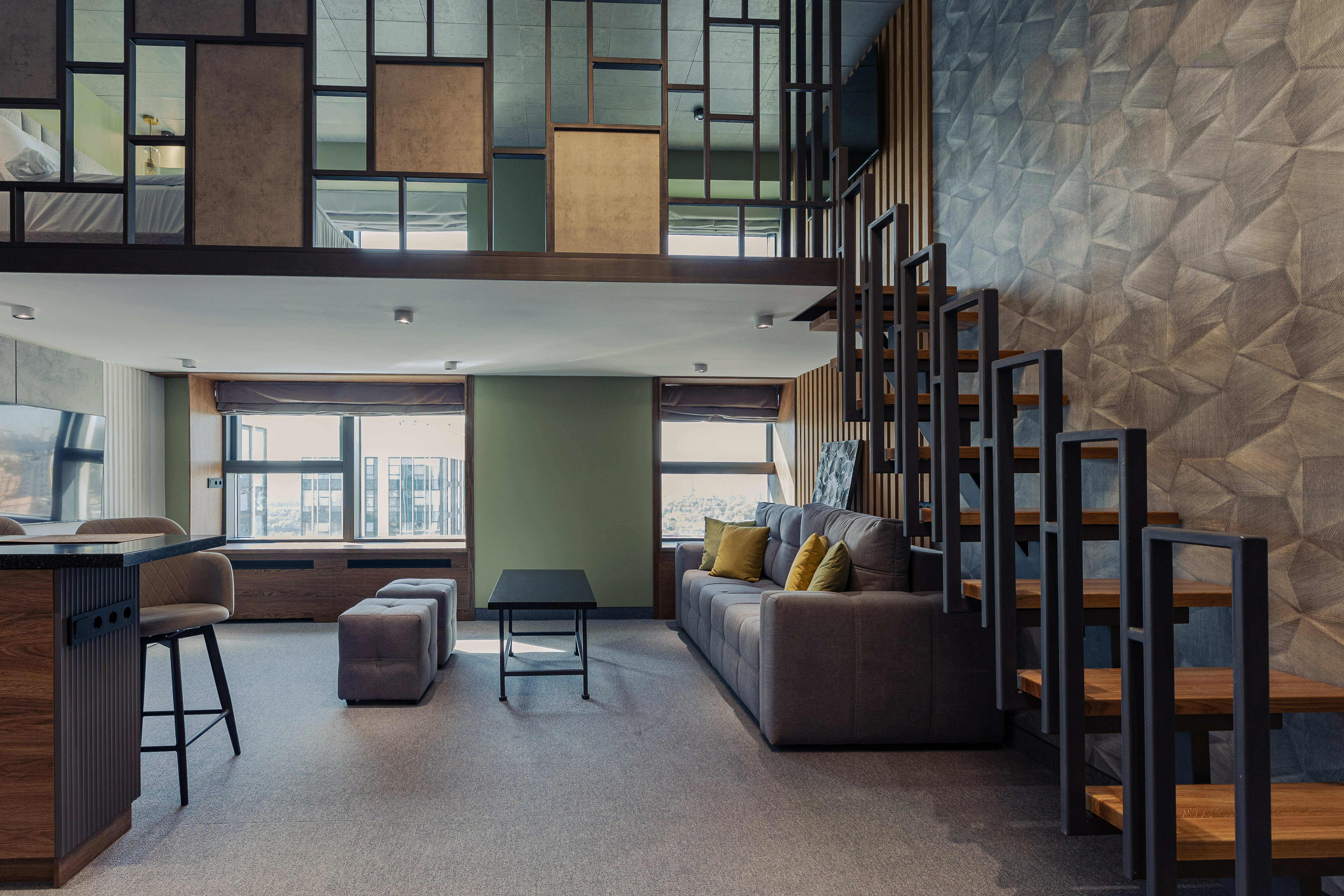 Апартамент двухуровневый для 2-4 гостей с роскошным видом на город