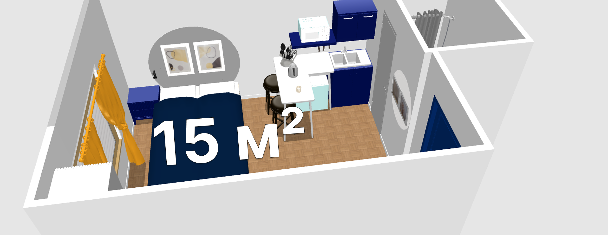 Двухместный гостиничный номер с кухней #2