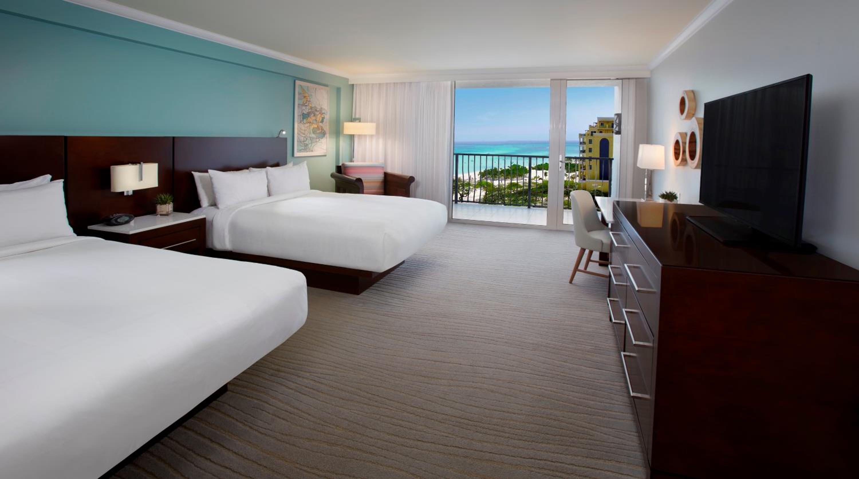 Partial Ocean View Room, 2 Queen Beds