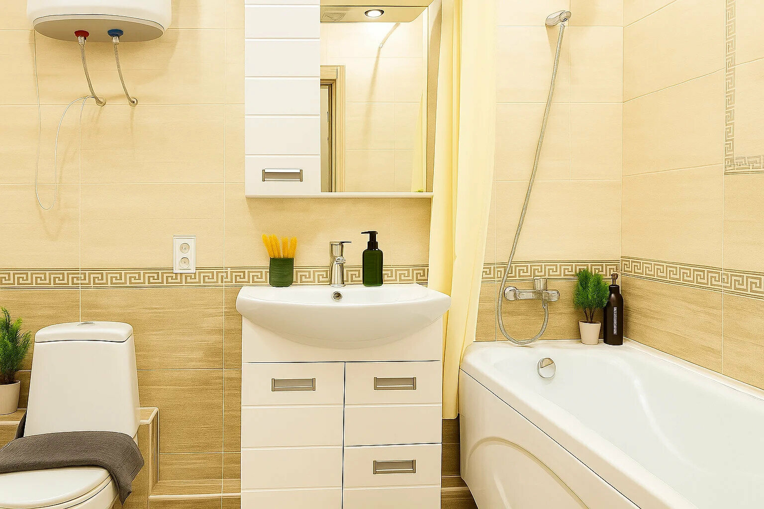 Cемейный номер с собственной ванной комнатой