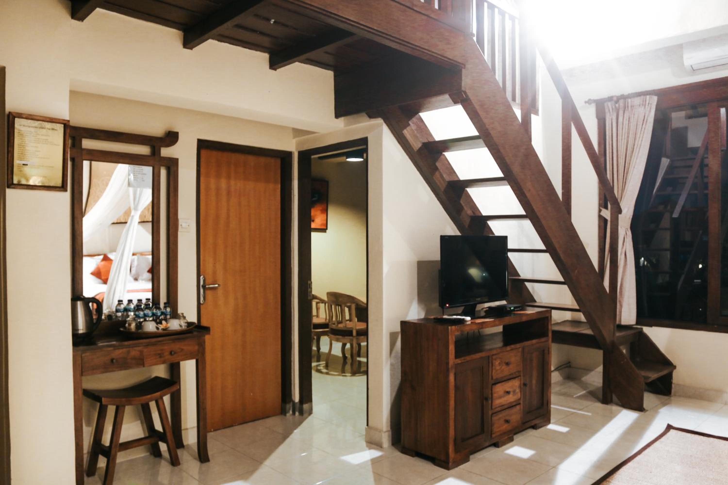 Family Room with Ricefield and Pool View