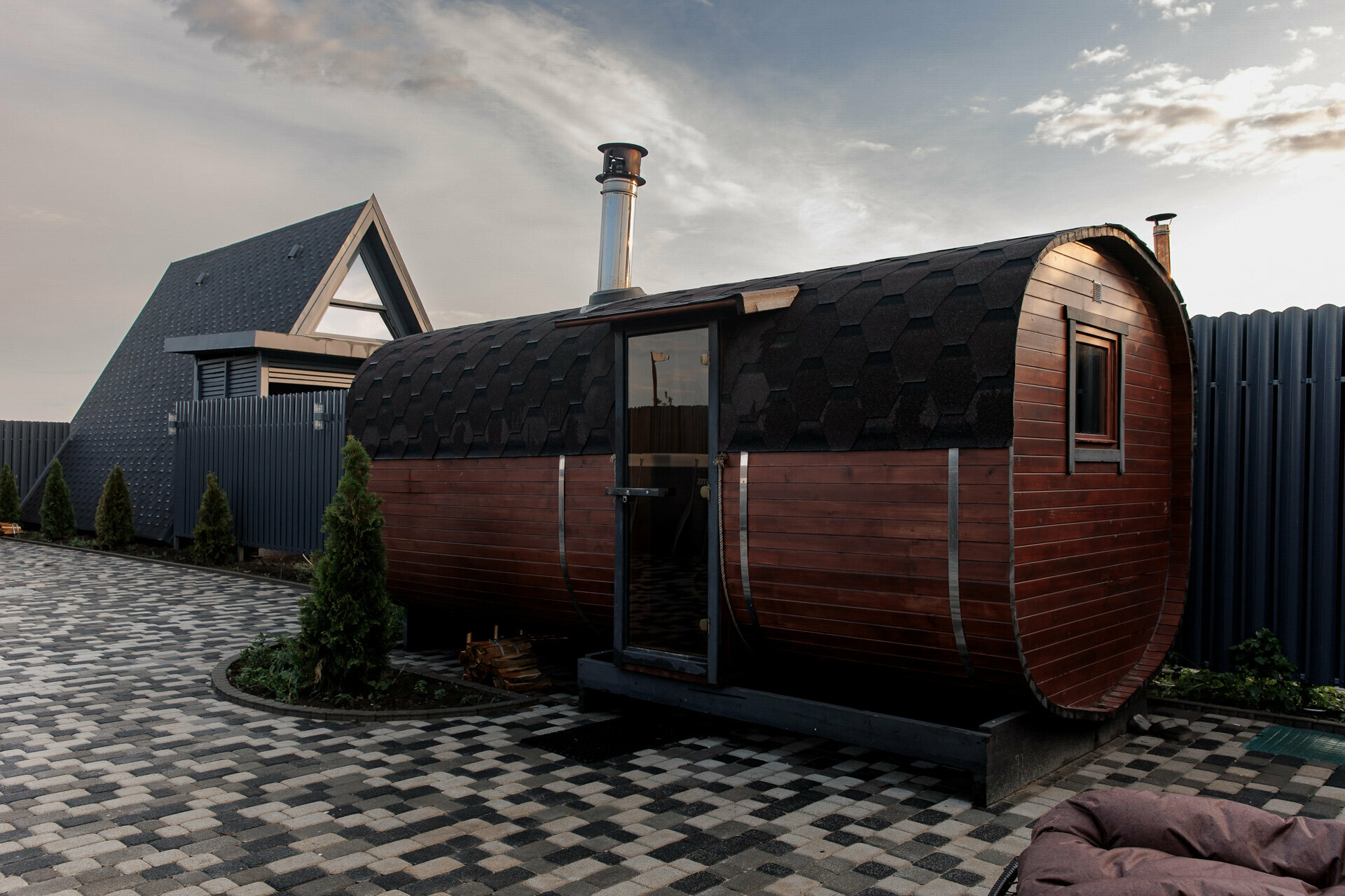 A-фрейм с баней