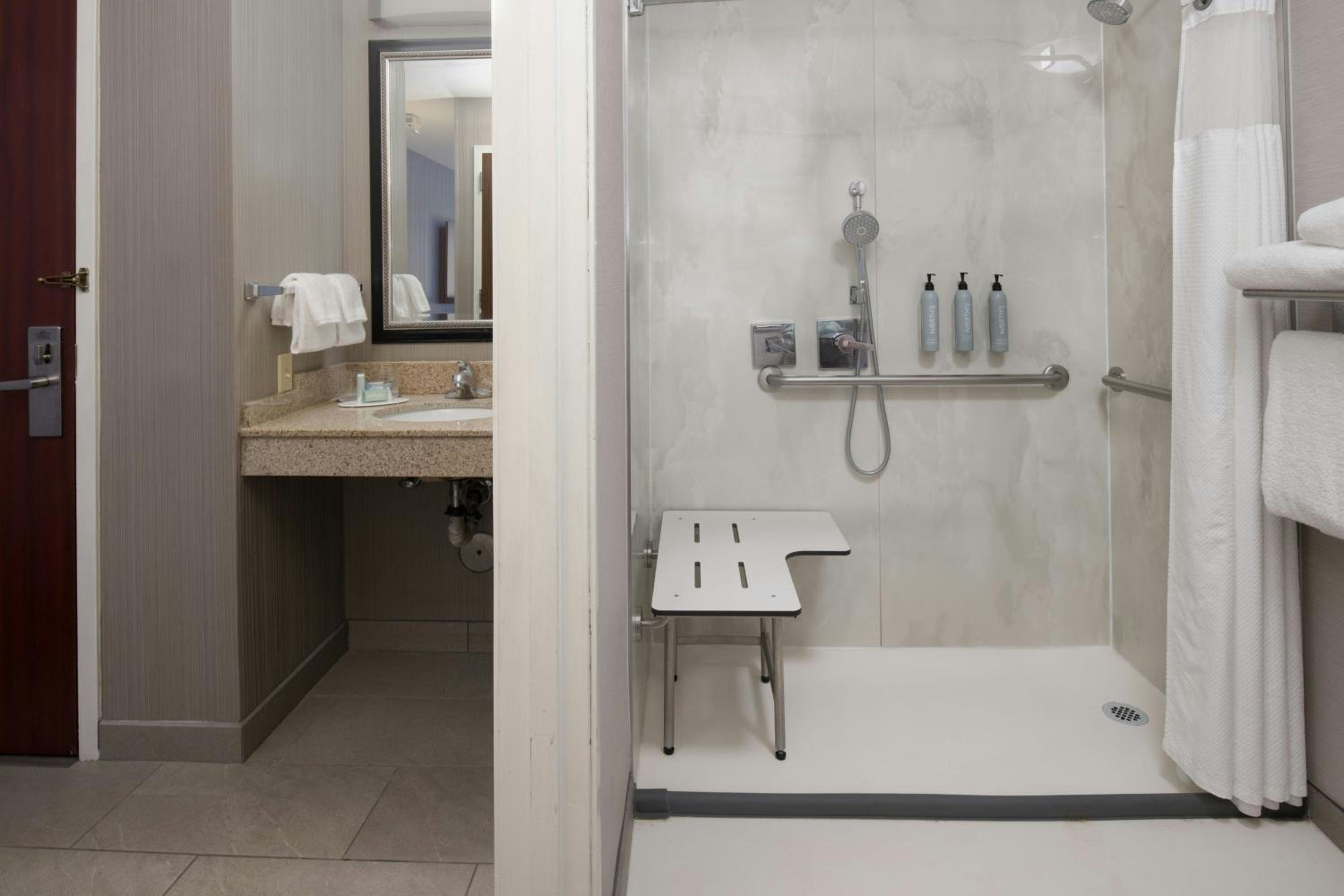 King Room with Sofa Bed and Roll-in Shower - Mobility and Hearing Accessible