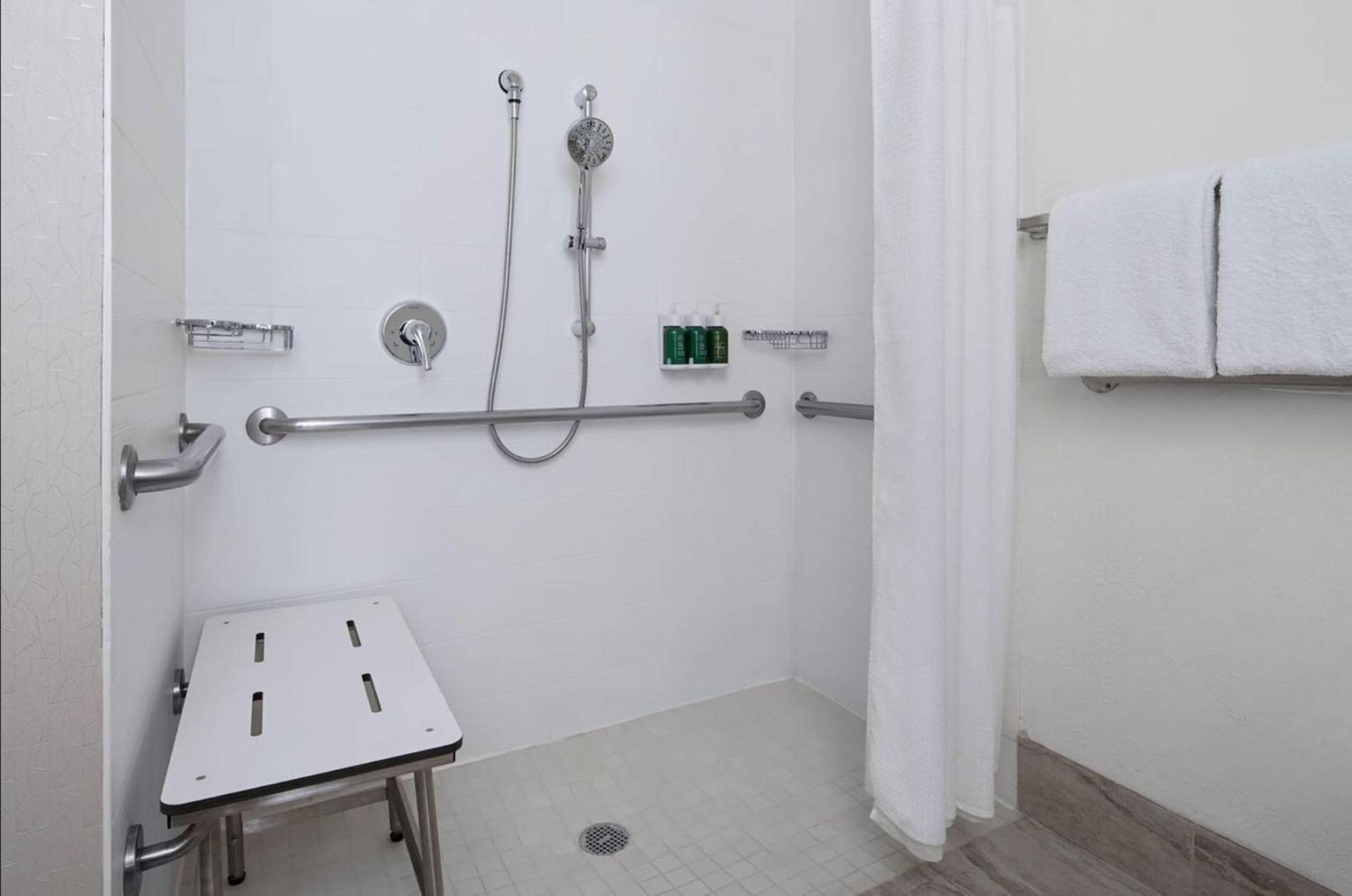 Queen Studio with Sofa Bed and Roll-in Shower - Mobility and Hearing Accessible