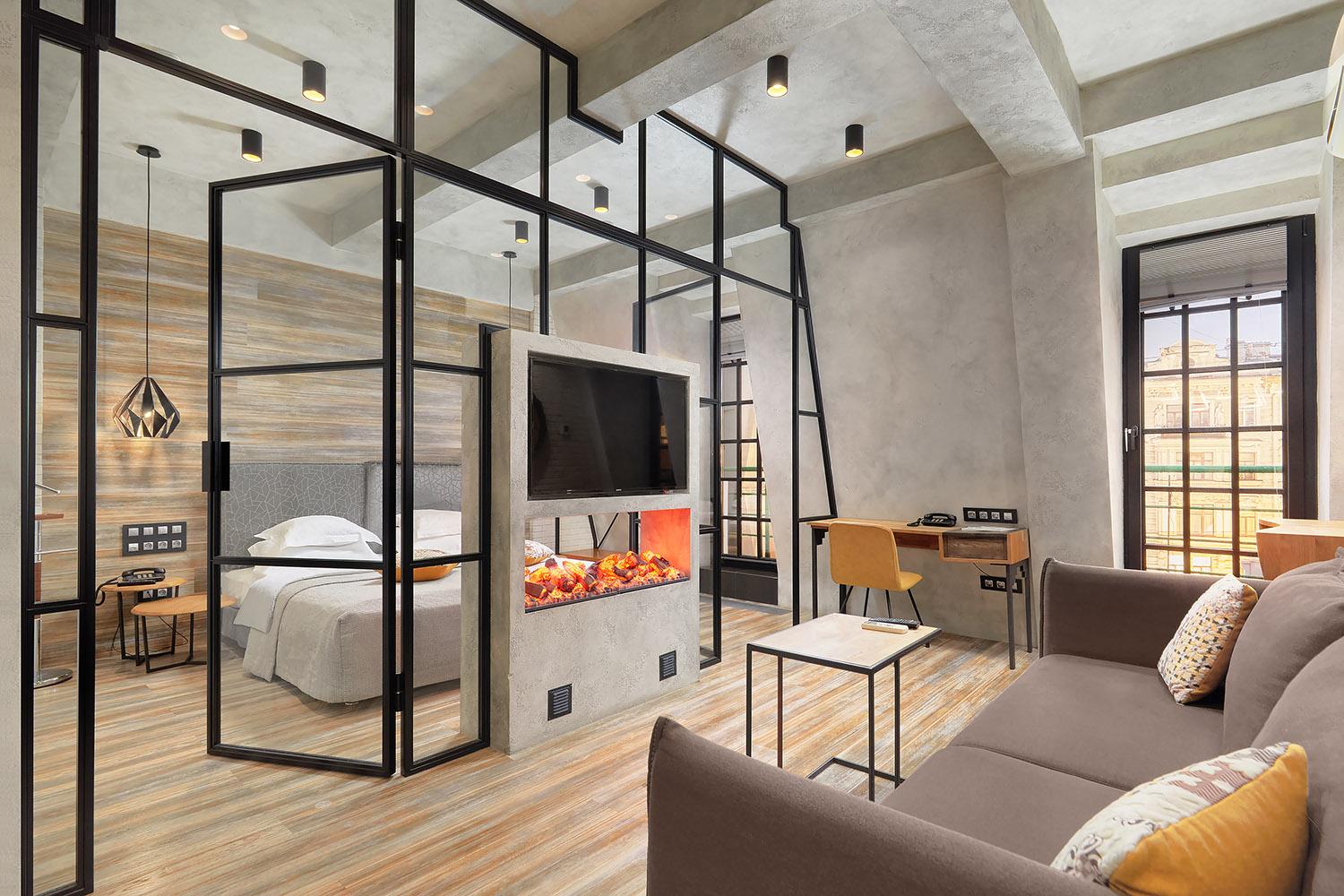 Номер студия с 1 двуспальной кроватью