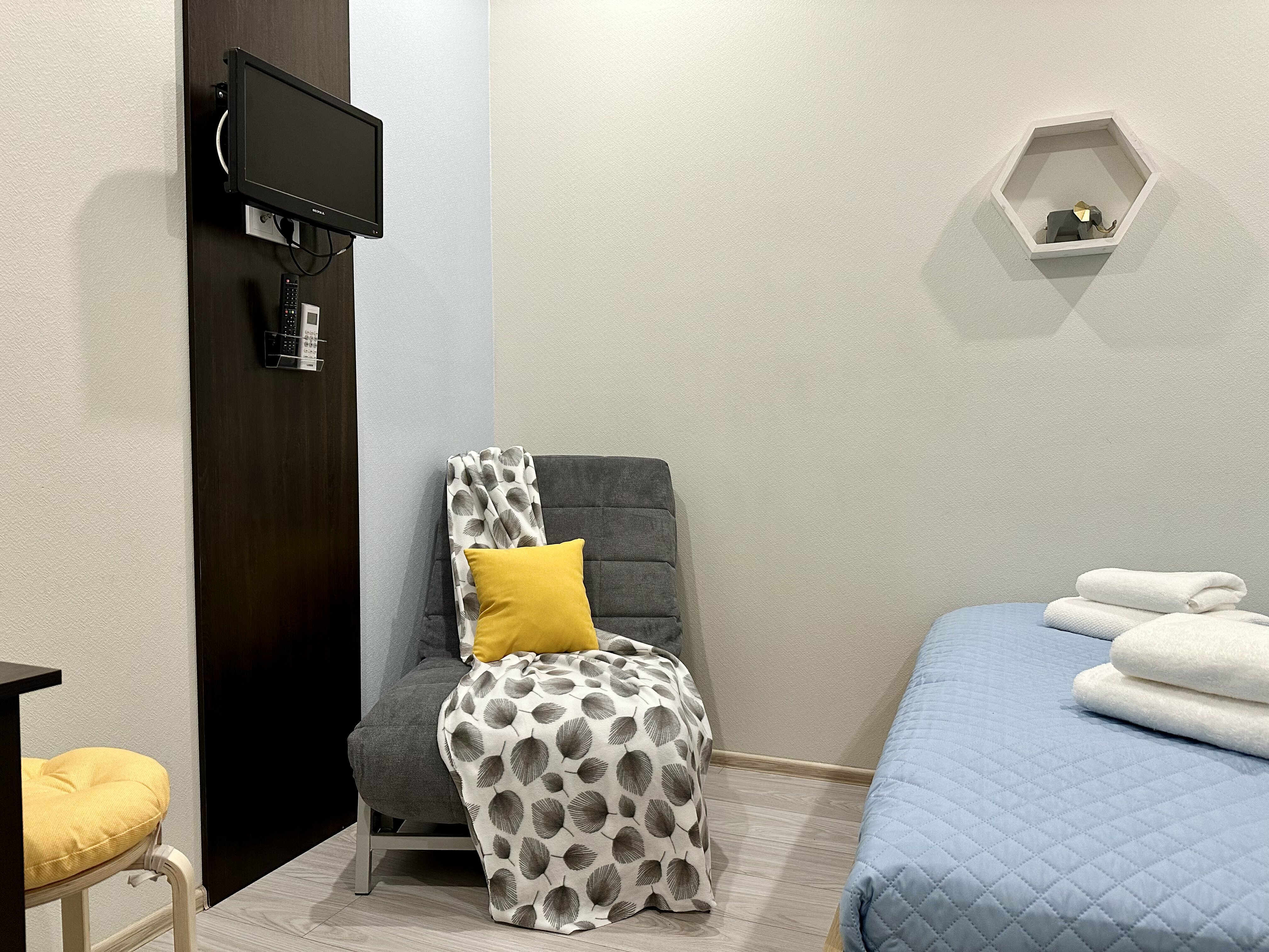 Уютная студия без окна для 2 гостей в самом центре