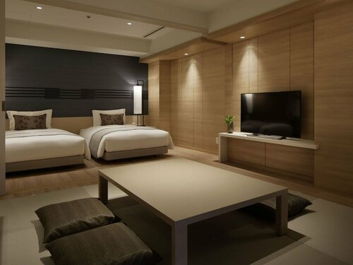 Seaside Deluxe (Futons for extra beds, No Tattoo, 7years old above only) в Kobe Minato Onsen Ren