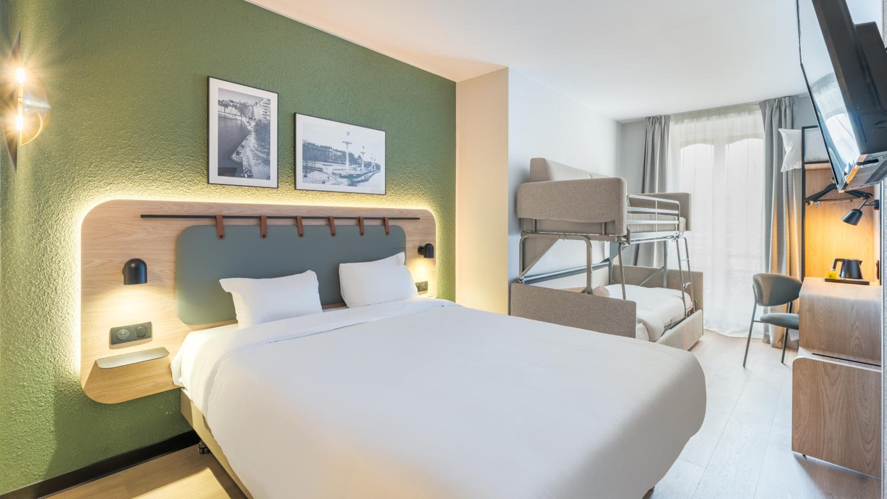 Standard Queen Room with One Sofa Bunk Bed