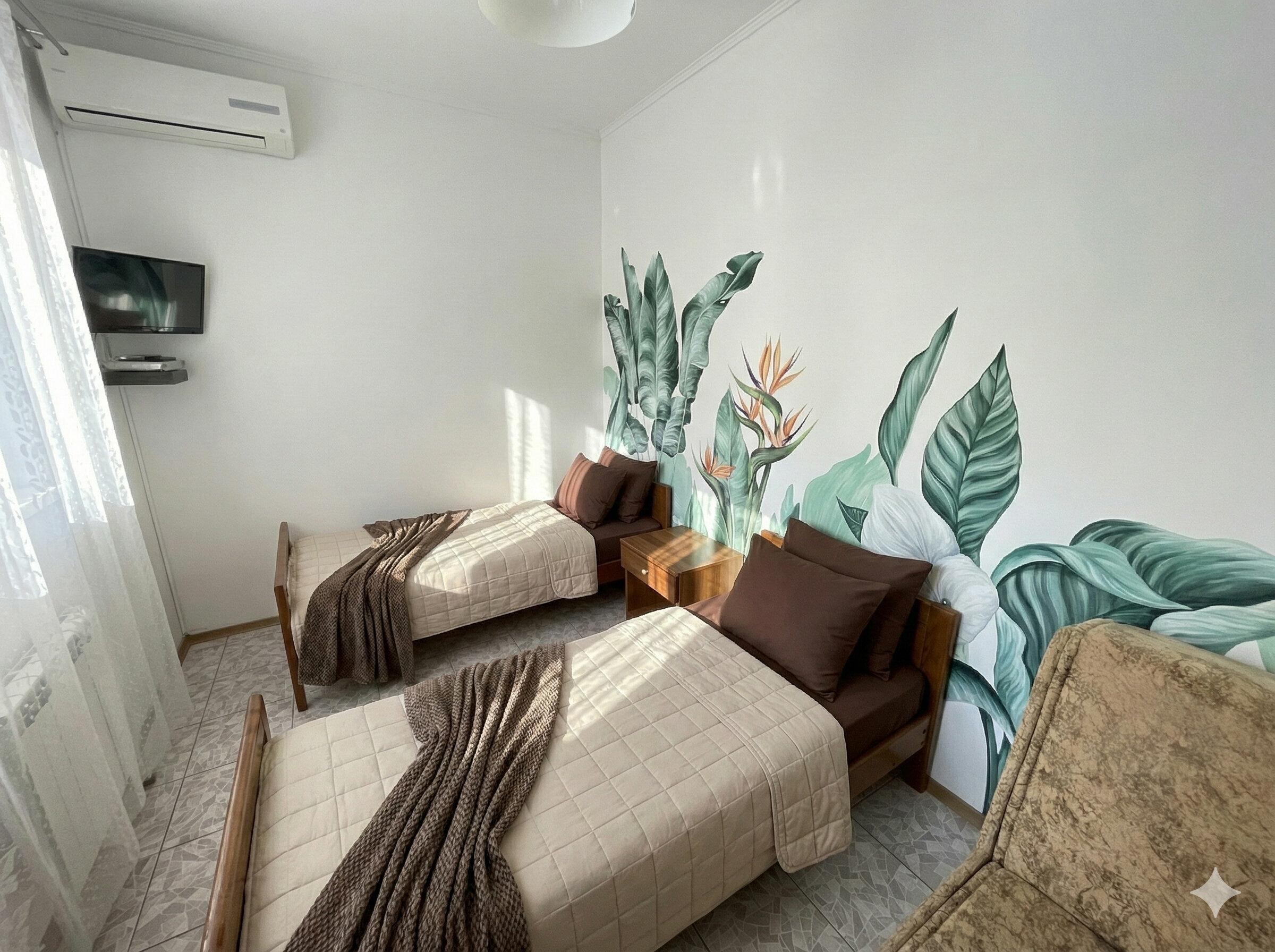 Двухместная комната с 2 отдельными кроватями