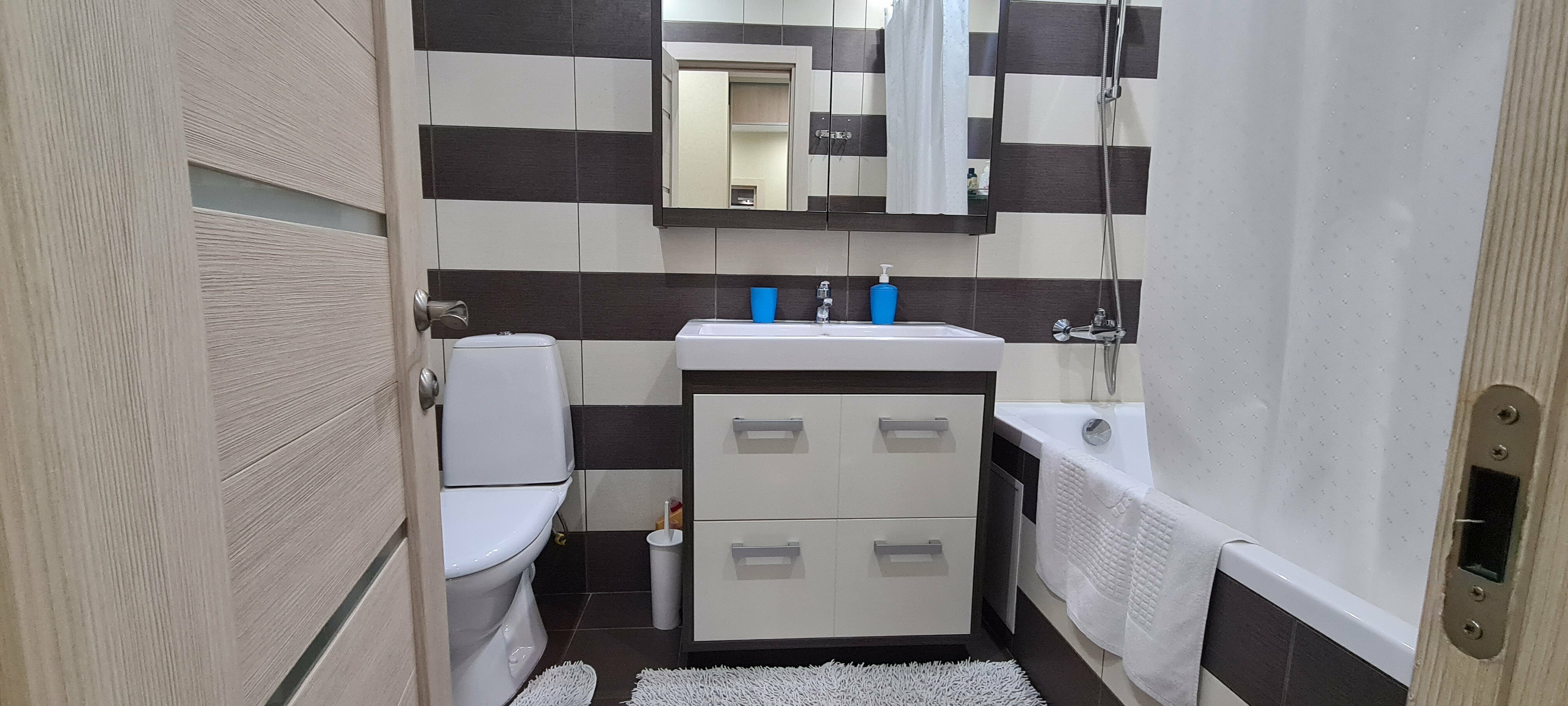 Апартаменты  с кухней с балконом с видом на море и Парк Победы