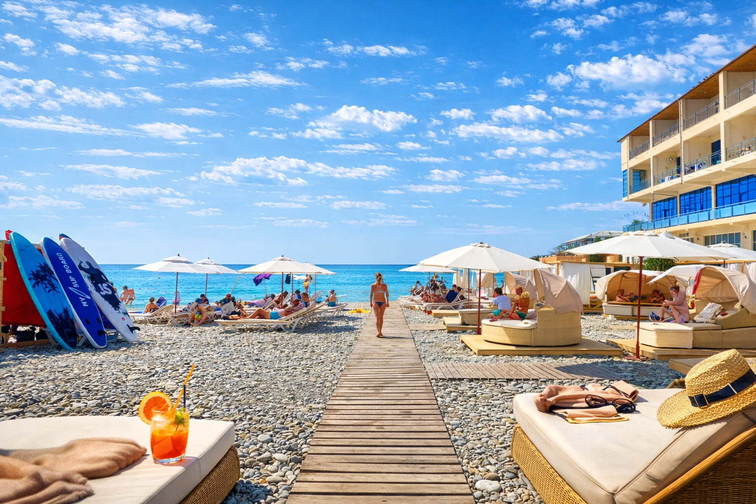 Люкс с видом на море и реку с балконом