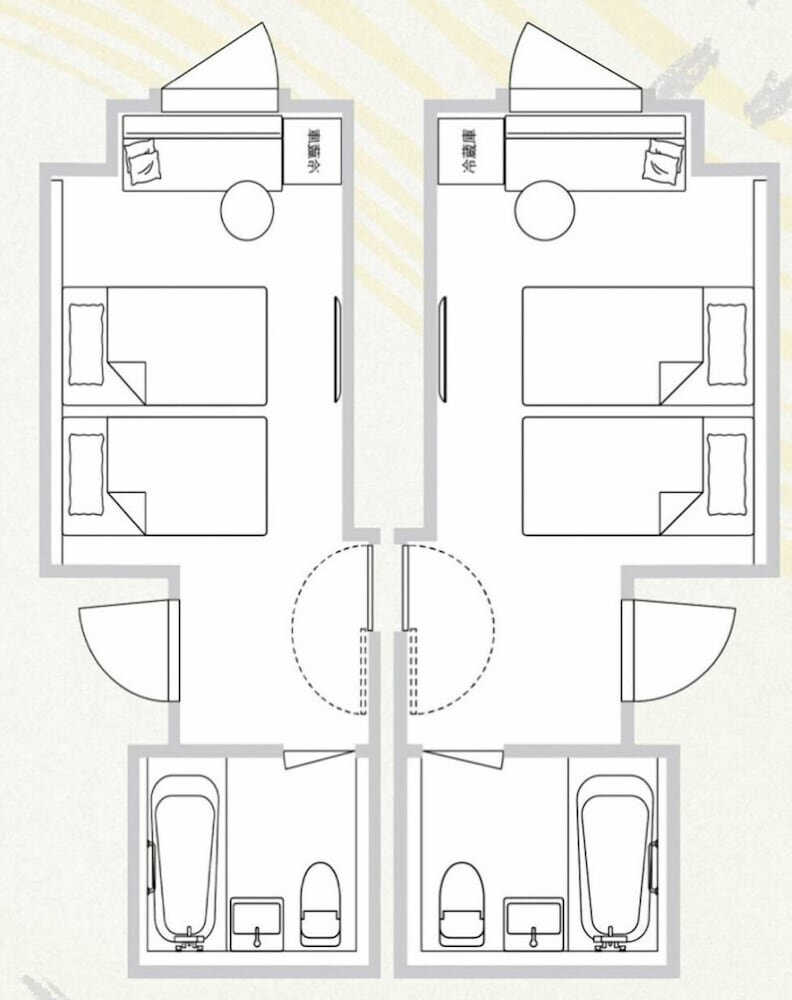 Connecting Room with 4 Single Beds