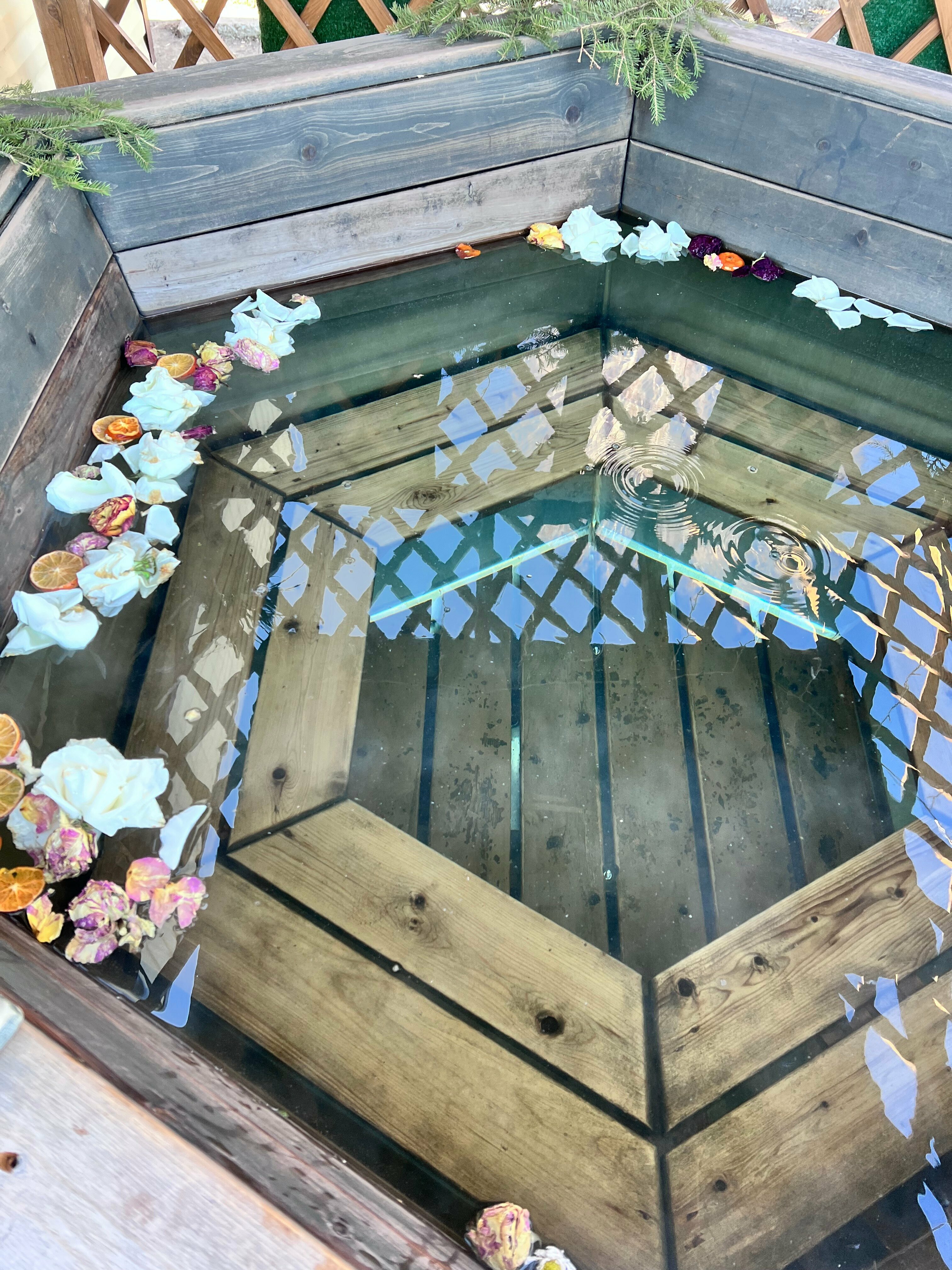 Шале с зоной кострища и беседкой