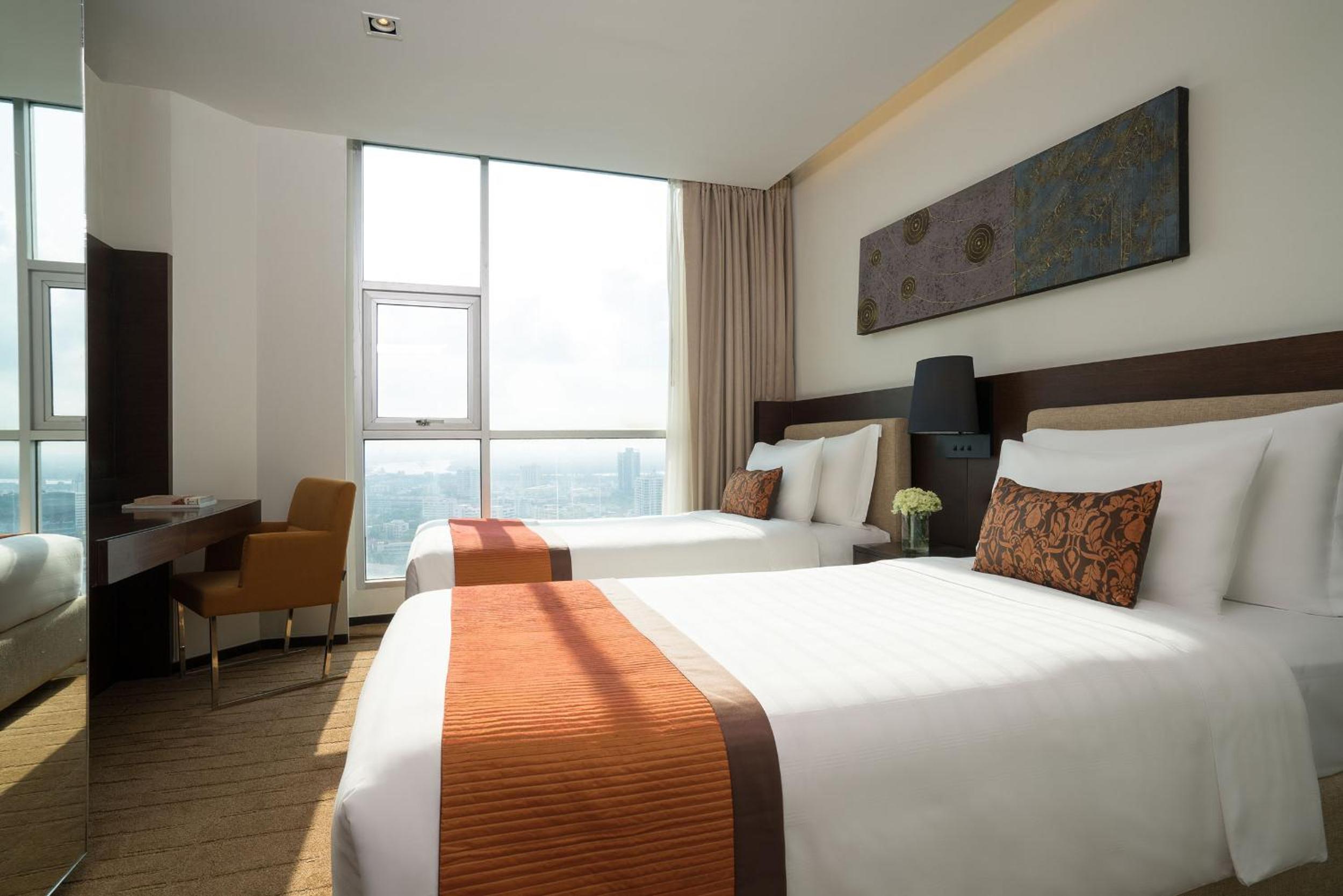 Skyline Two-Bedroom Suite with Living Room and Private Balcony