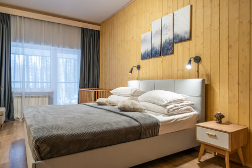 Апартаменты с балкомном с ремонтомвидом на лес 207 в Ромашка