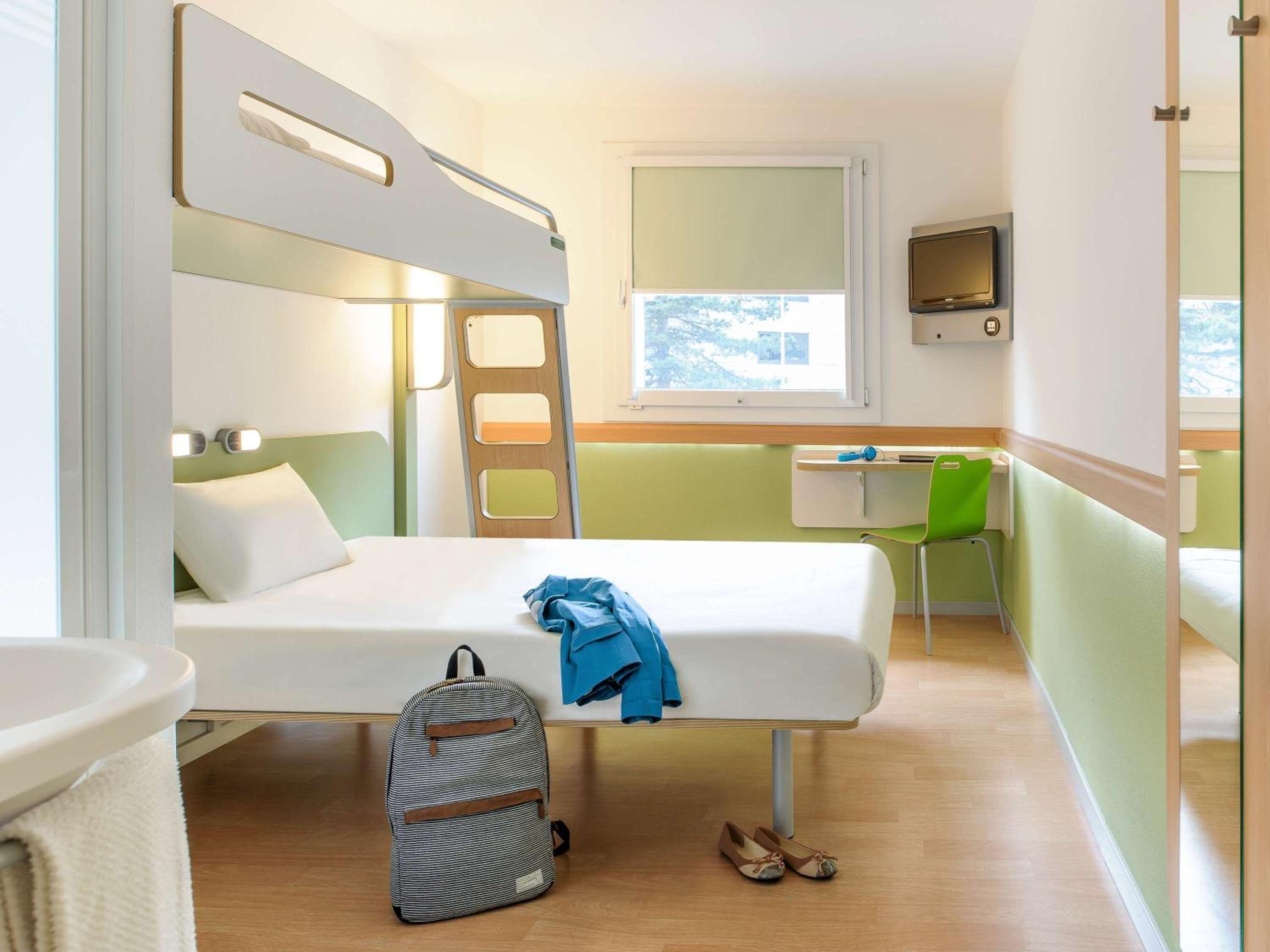 Room with Double Bed and Bunk Bed