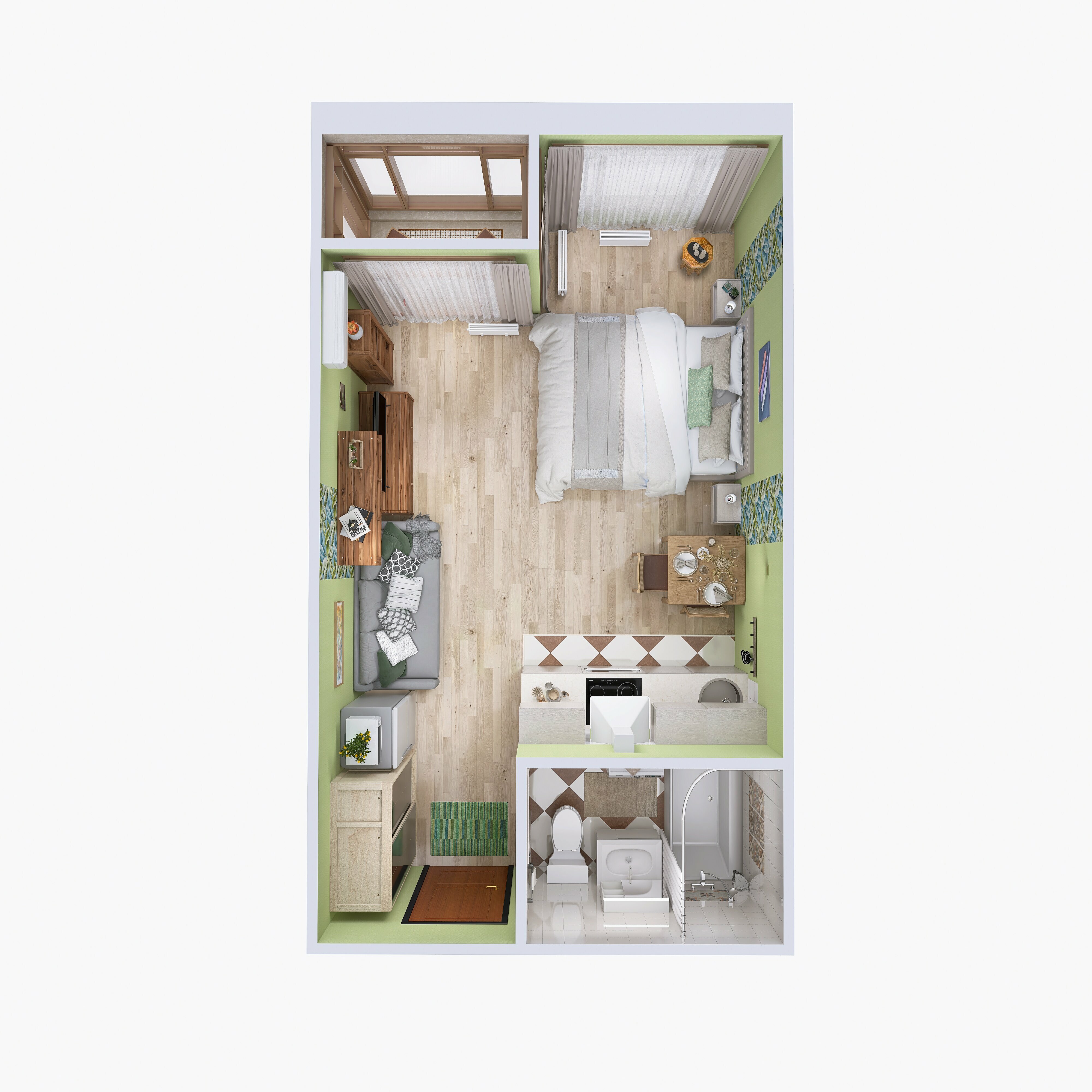 Апартаменты с балконом