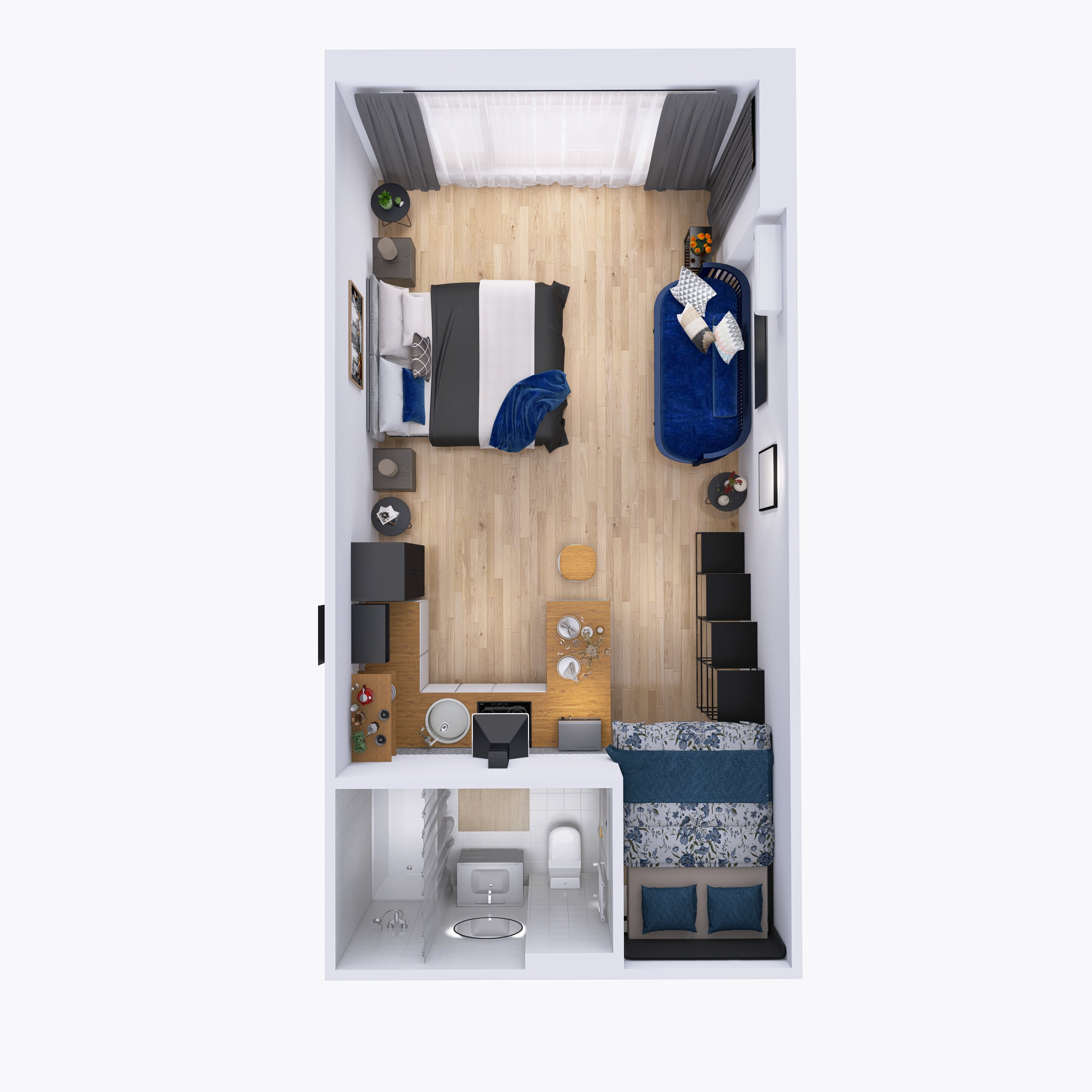 Двухуровневые апартаменты