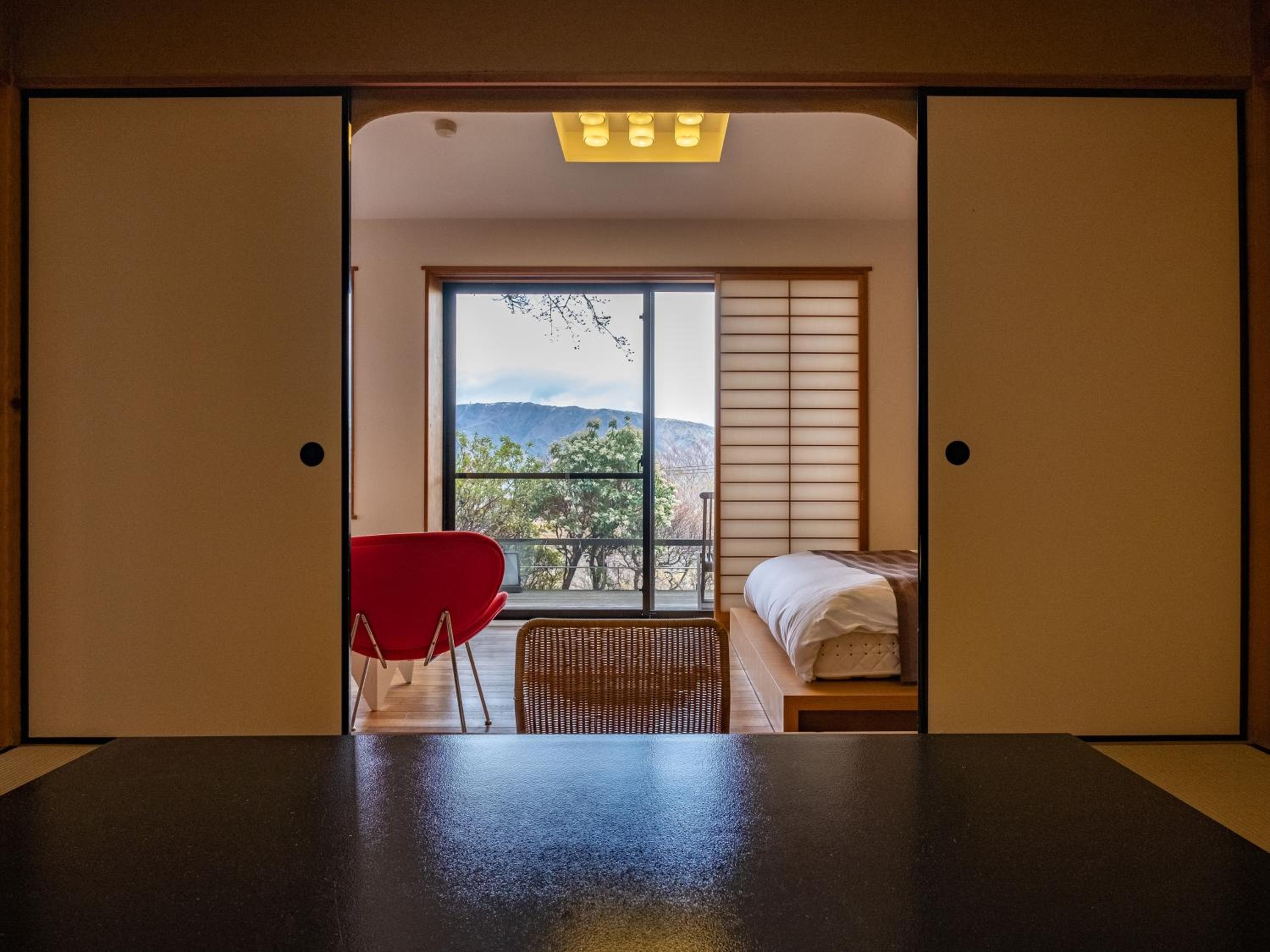 Japanese and Western style room 35㎡ Double or Twin Room with private open-air bath