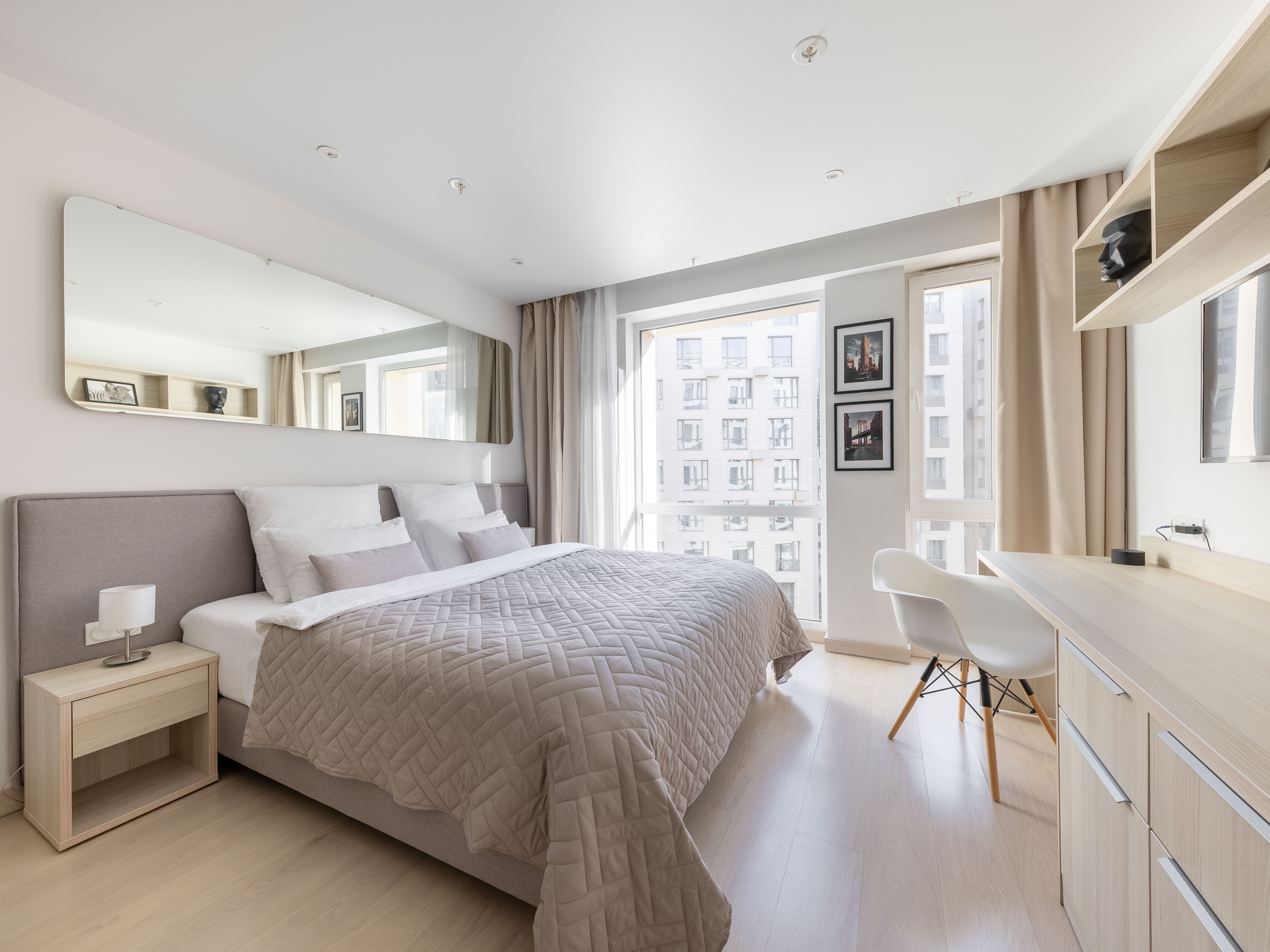 Студия с видом в тихий дворик