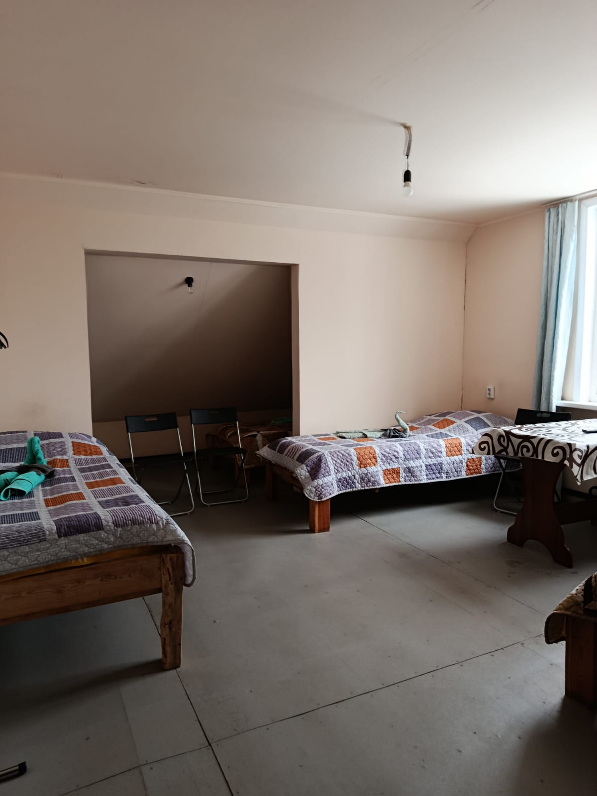 Бюджетный четырехместный номер №7, удобства на этаже