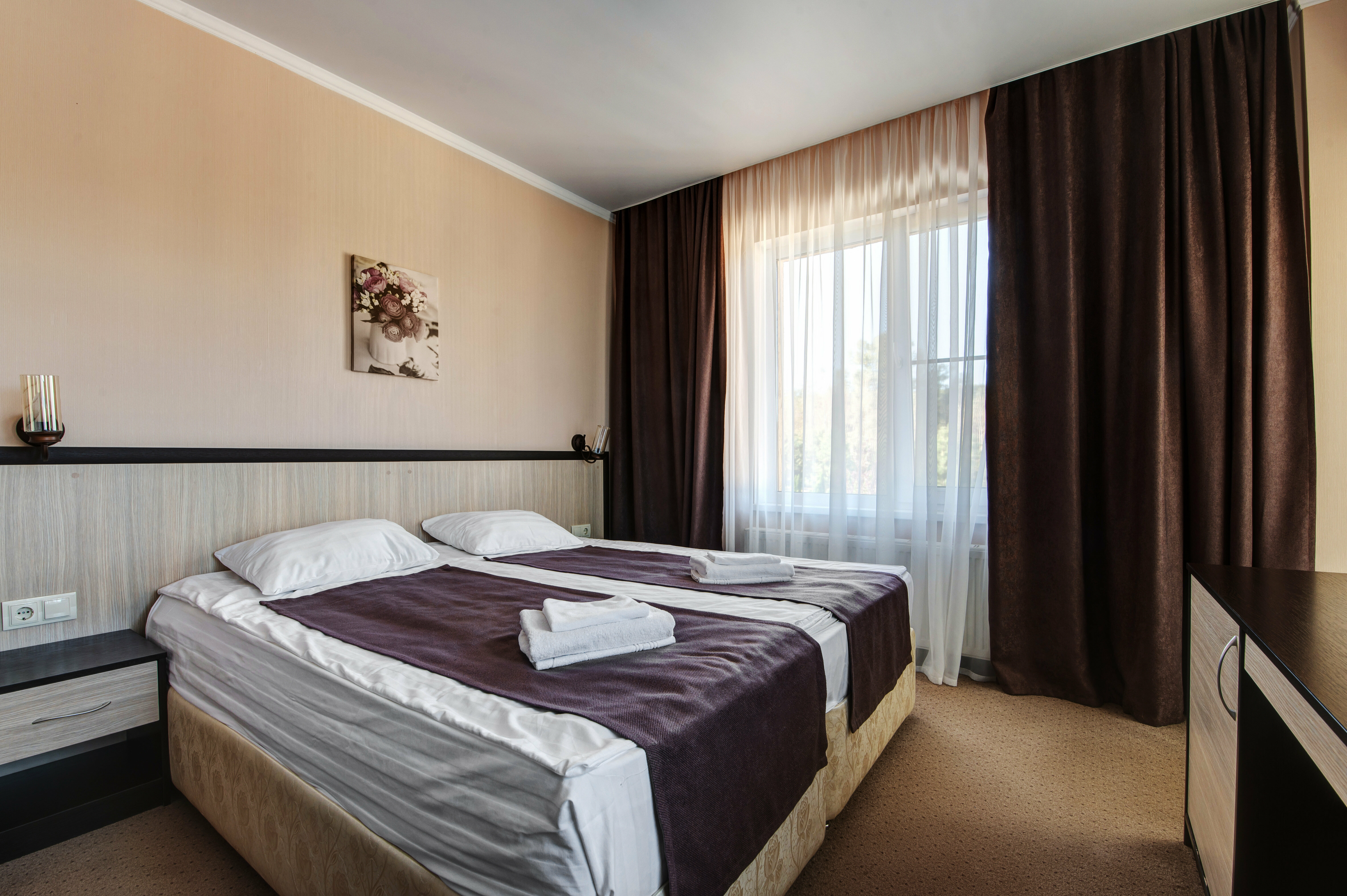 Двухместный номер с 1 кроватью или 2 отдельными кроватями и балконом