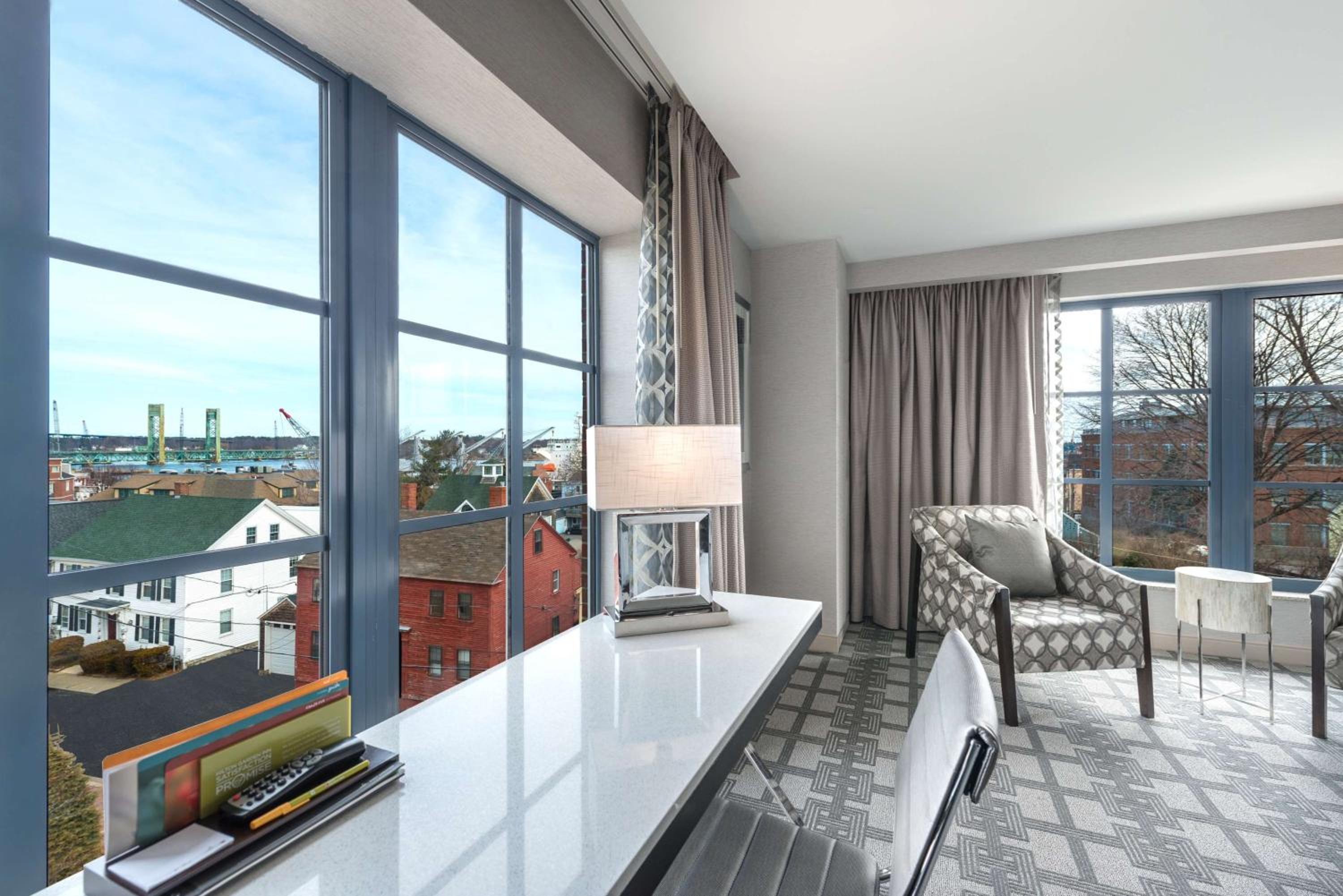 Corner Queen Room with Two Queen Beds and Fridge