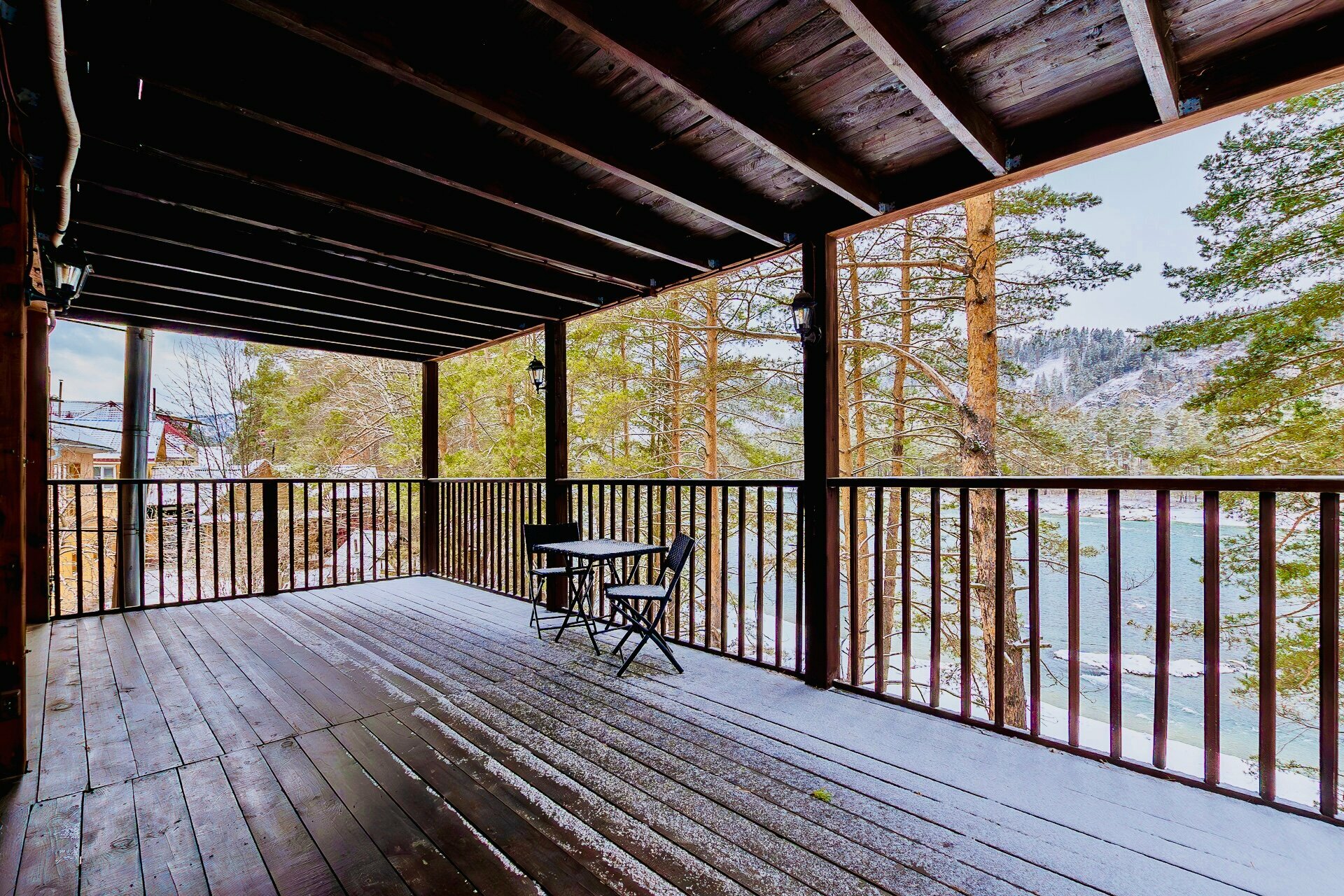 Двухместный стандарт с 1двуспальной кроватью с личной террасой с видом на горы и Катунь