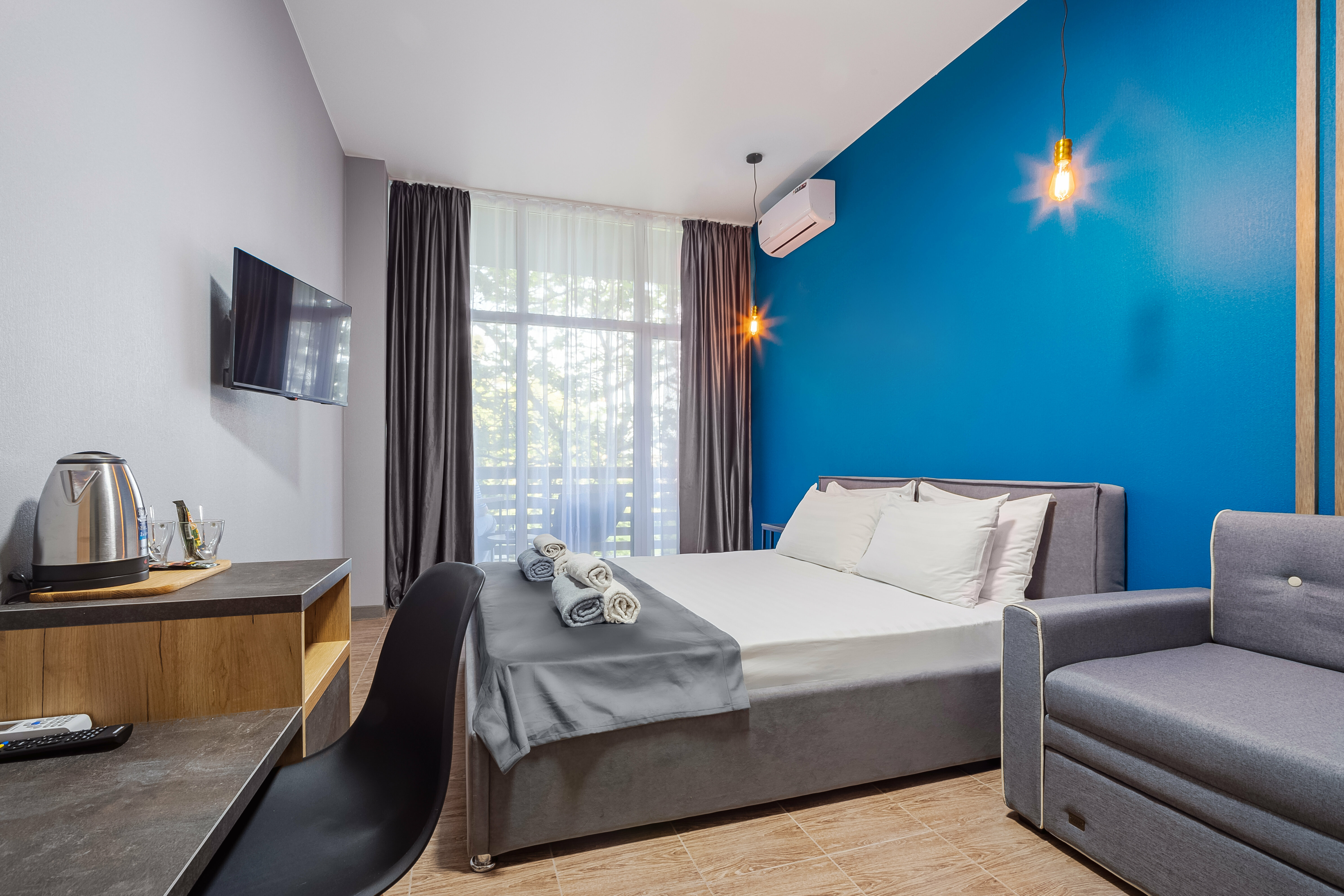 Двухместный номер с 1 кроватью и балконом