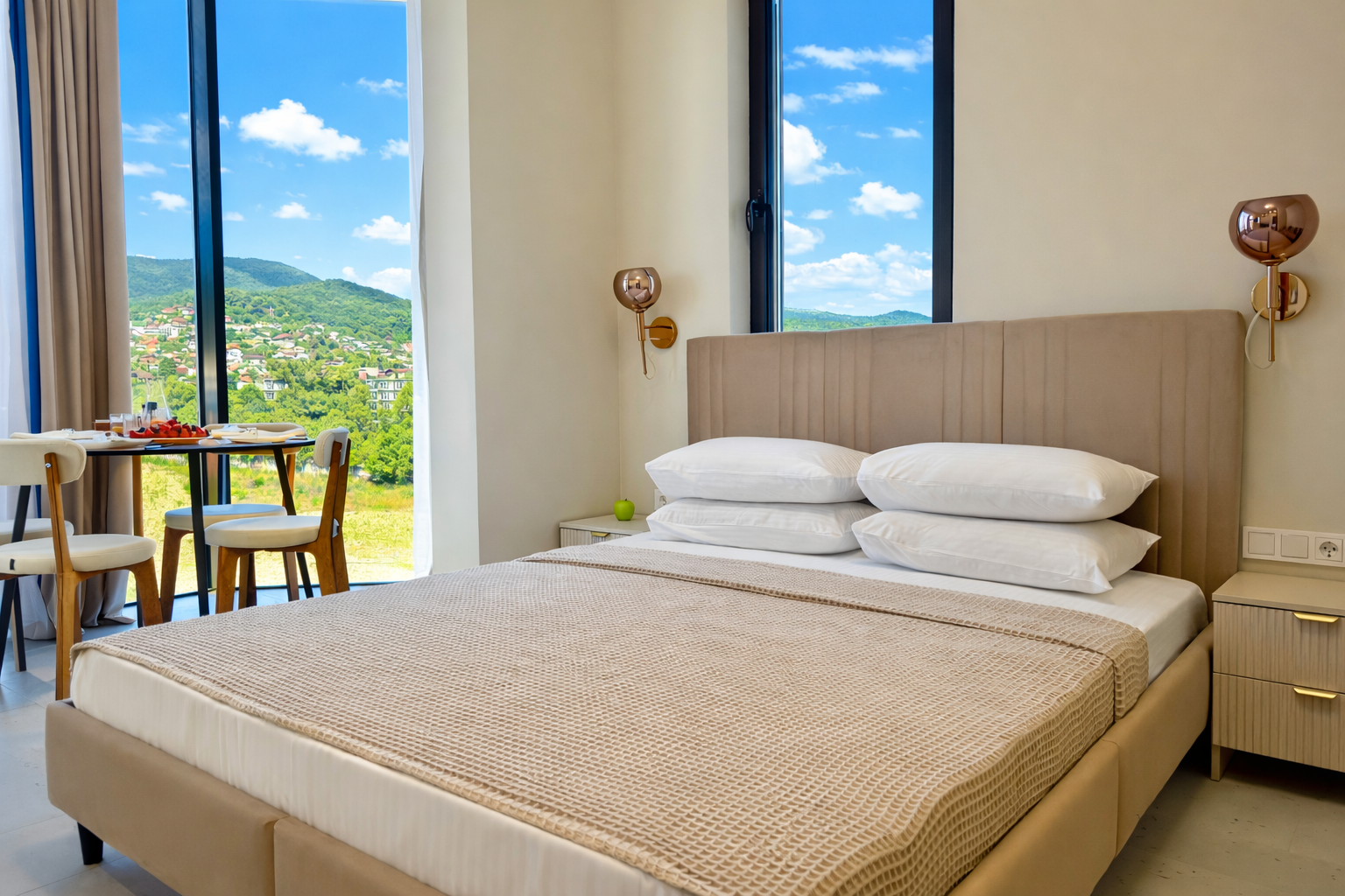 Апартамент c видом на морe и гоpы